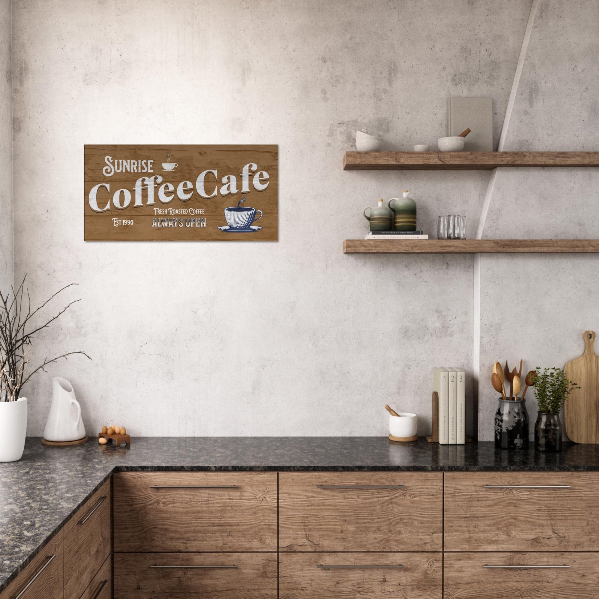 Sunrise Coffee Cafe Canvas Wall Print Java Good Coffee