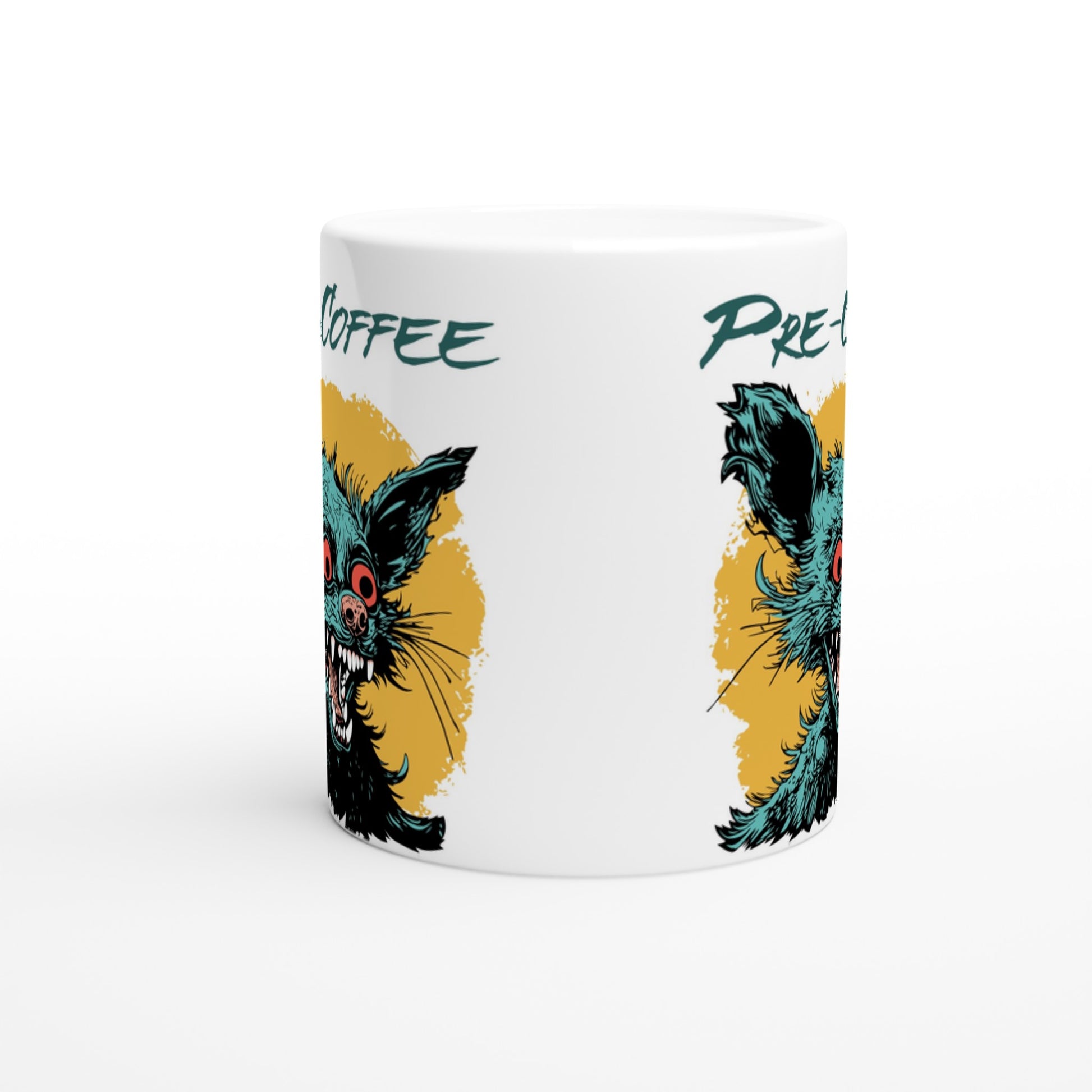 Pre-Coffee White 11oz Ceramic Mug on Java Good Coffee