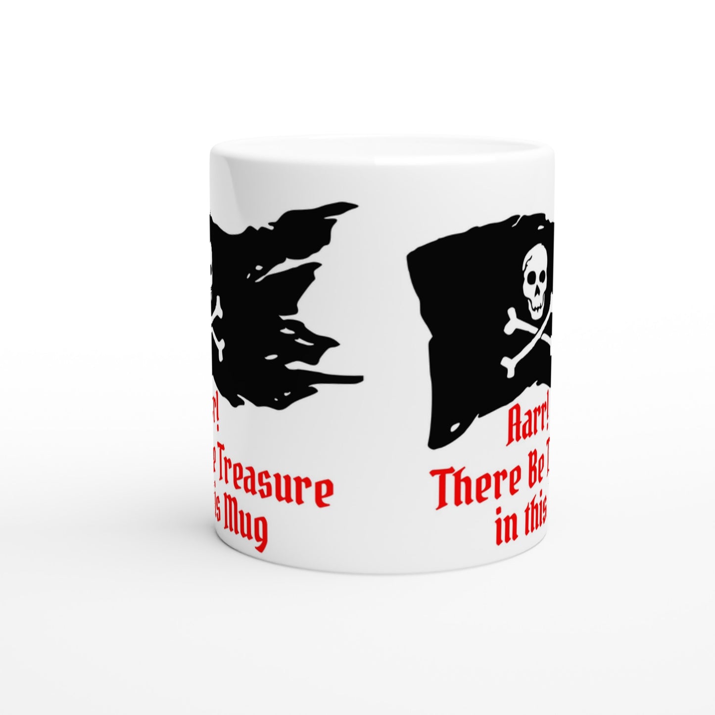 There be Treasure White 11oz Ceramic Mug on Java Good Coffee