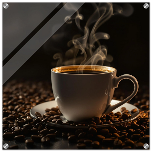 Mornings First Cup Acrylic Wall Print at Java Good Coffee