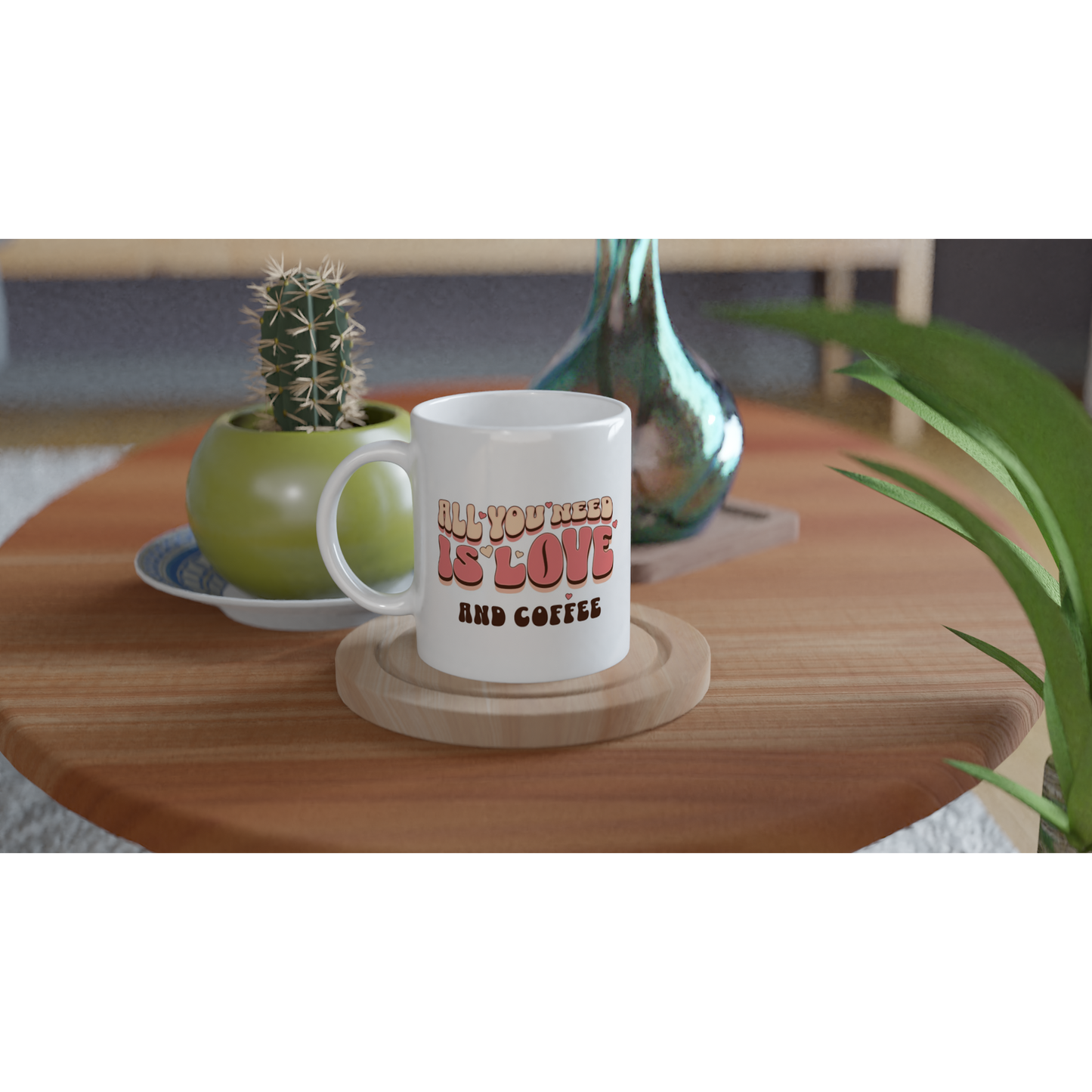 All You Need is Love White 11oz Ceramic Mug at Java Good Coffee