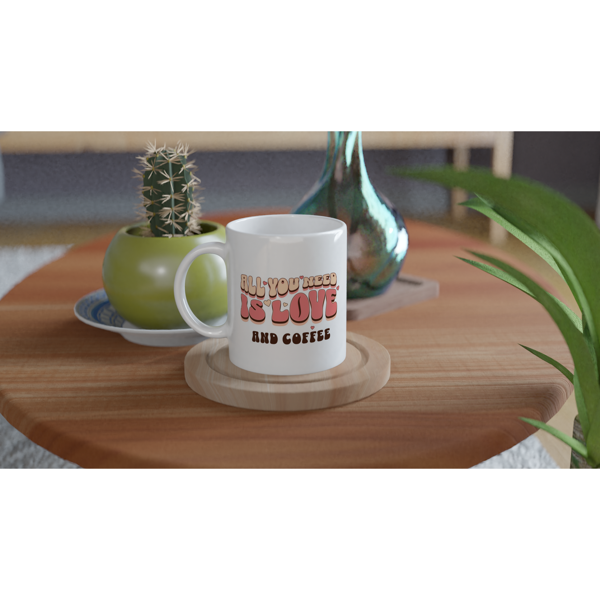 All You Need is Love White 11oz Ceramic Mug at Java Good Coffee