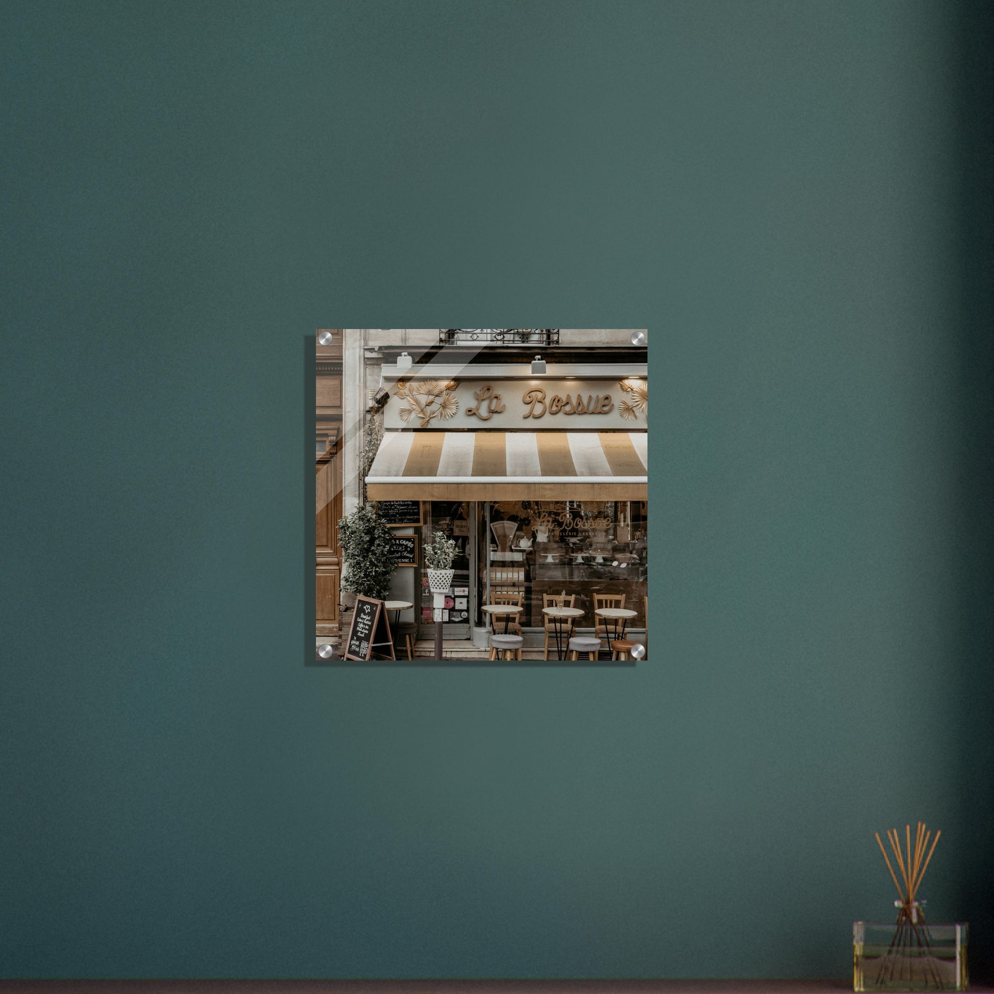 La Bossue Cafe Acrylic Print - Java Good Coffee
