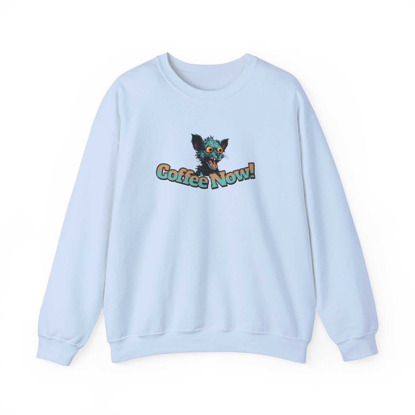 Coffee Now! Unisex Heavy Blend™ Crewneck Sweatshirt at Java Good Coffee