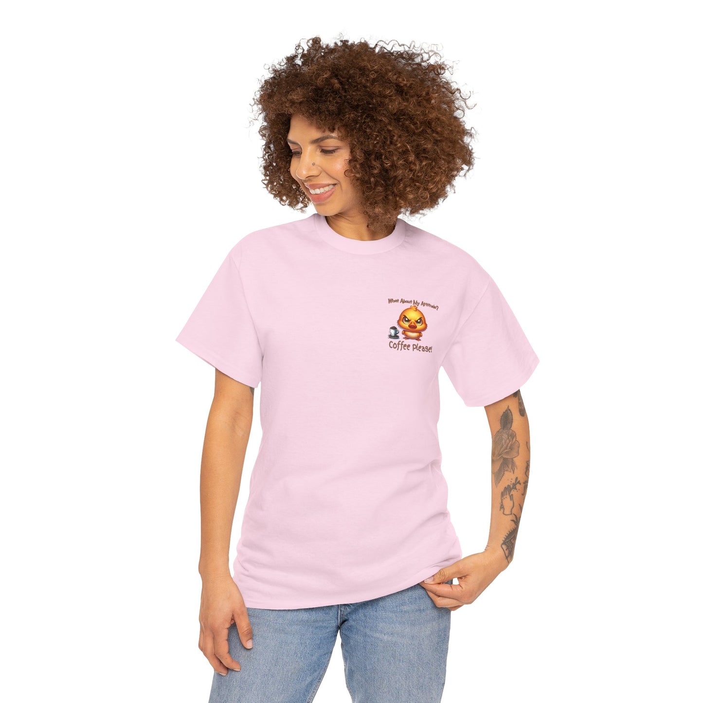 Birdie Coffee Attitude Unisex Heavy Cotton Tee
