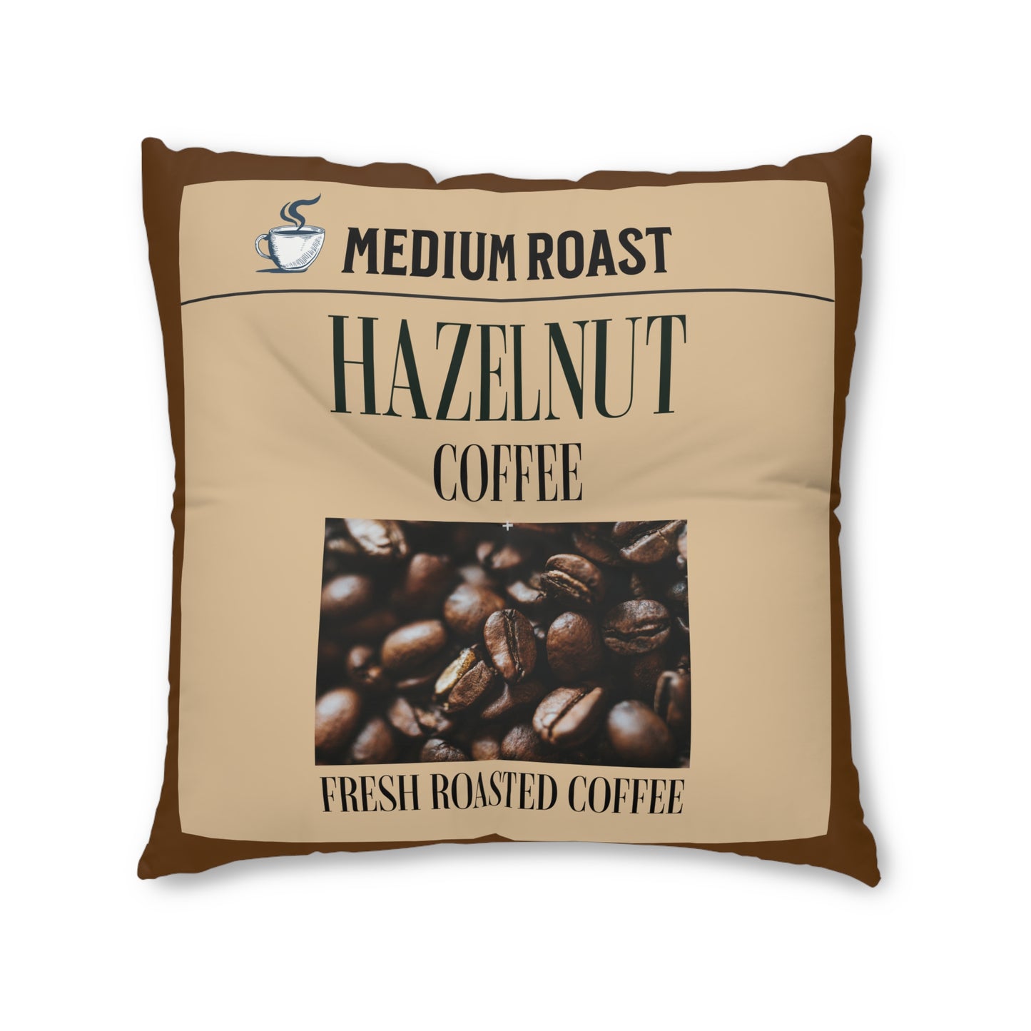 Hazelnut Coffee Tufted Floor Pillow, Square by Java Good Coffee