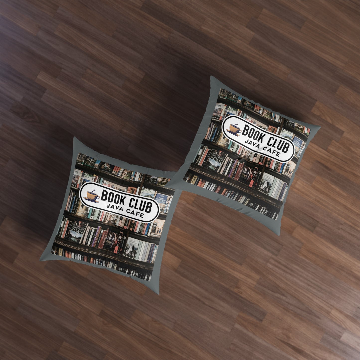 Book Club Tufted Floor Pillow, Square - Java Good Coffee