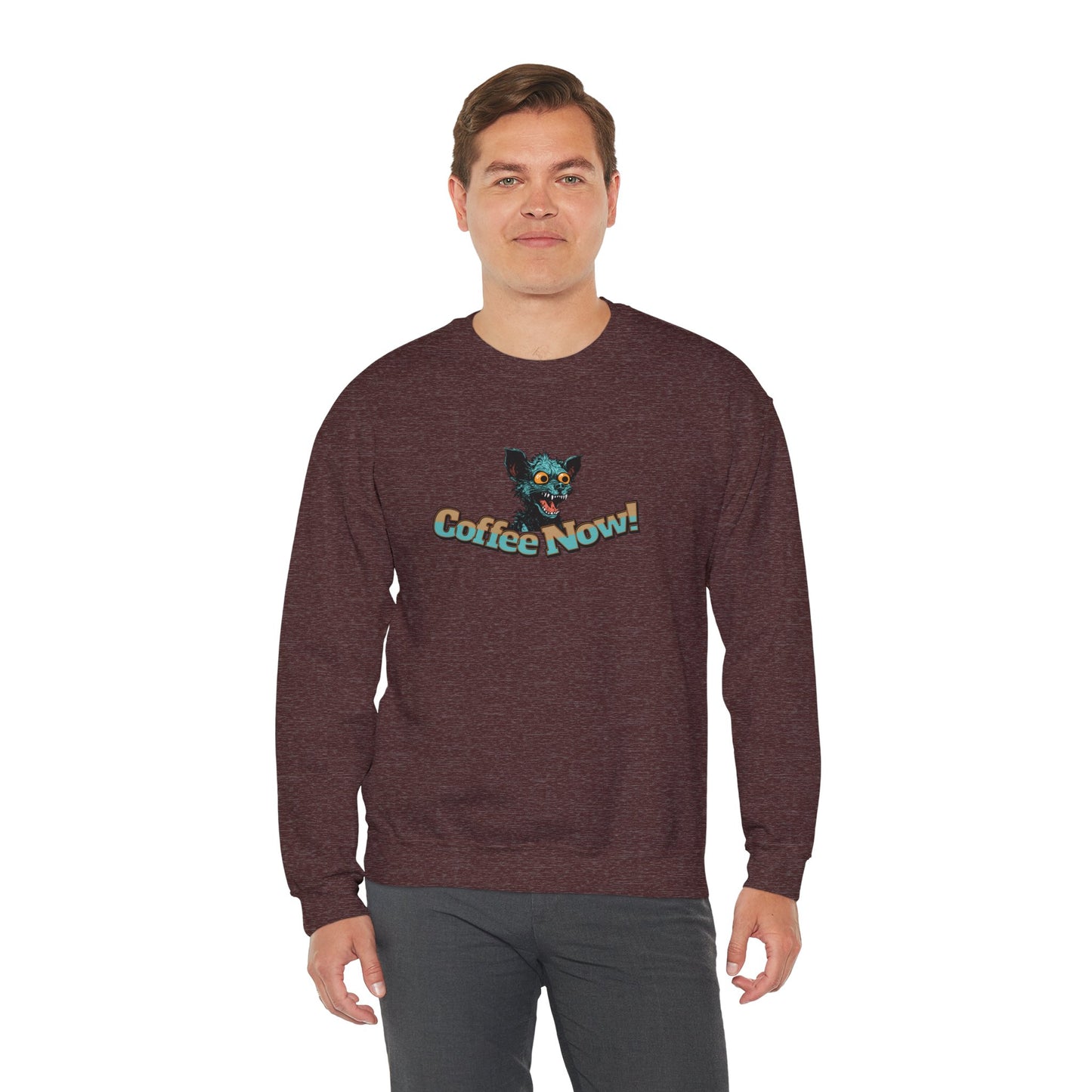 Coffee Now! Unisex Heavy Blend™ Crewneck Sweatshirt