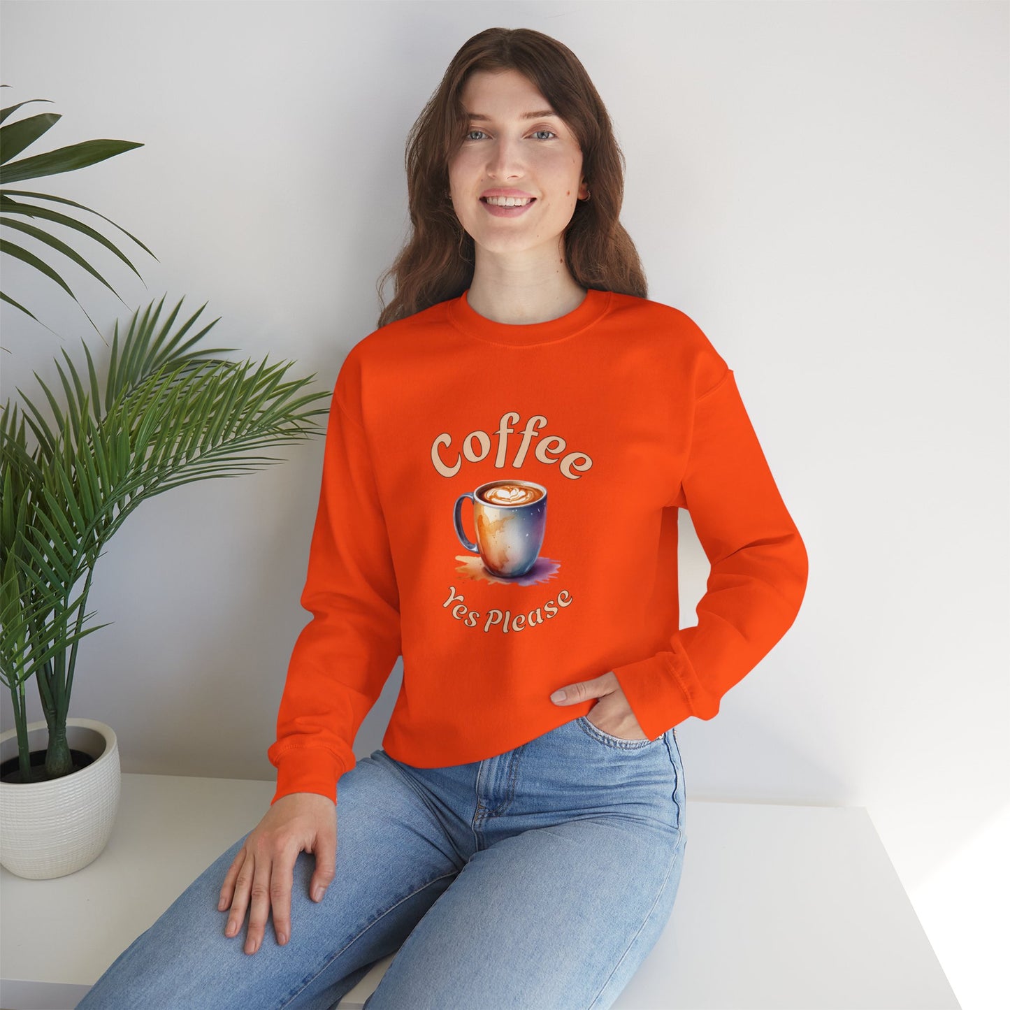 Coffee Yes Please Unisex Heavy Blend™ Crewneck Sweatshirt