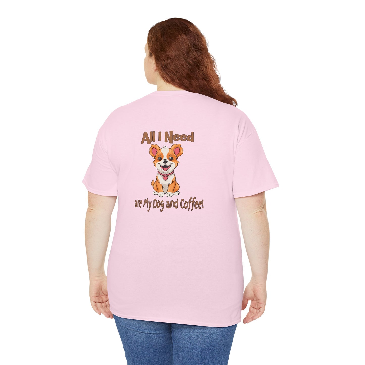 All I Need Are My Dog and Coffee Unisex Heavy Cotton Tee