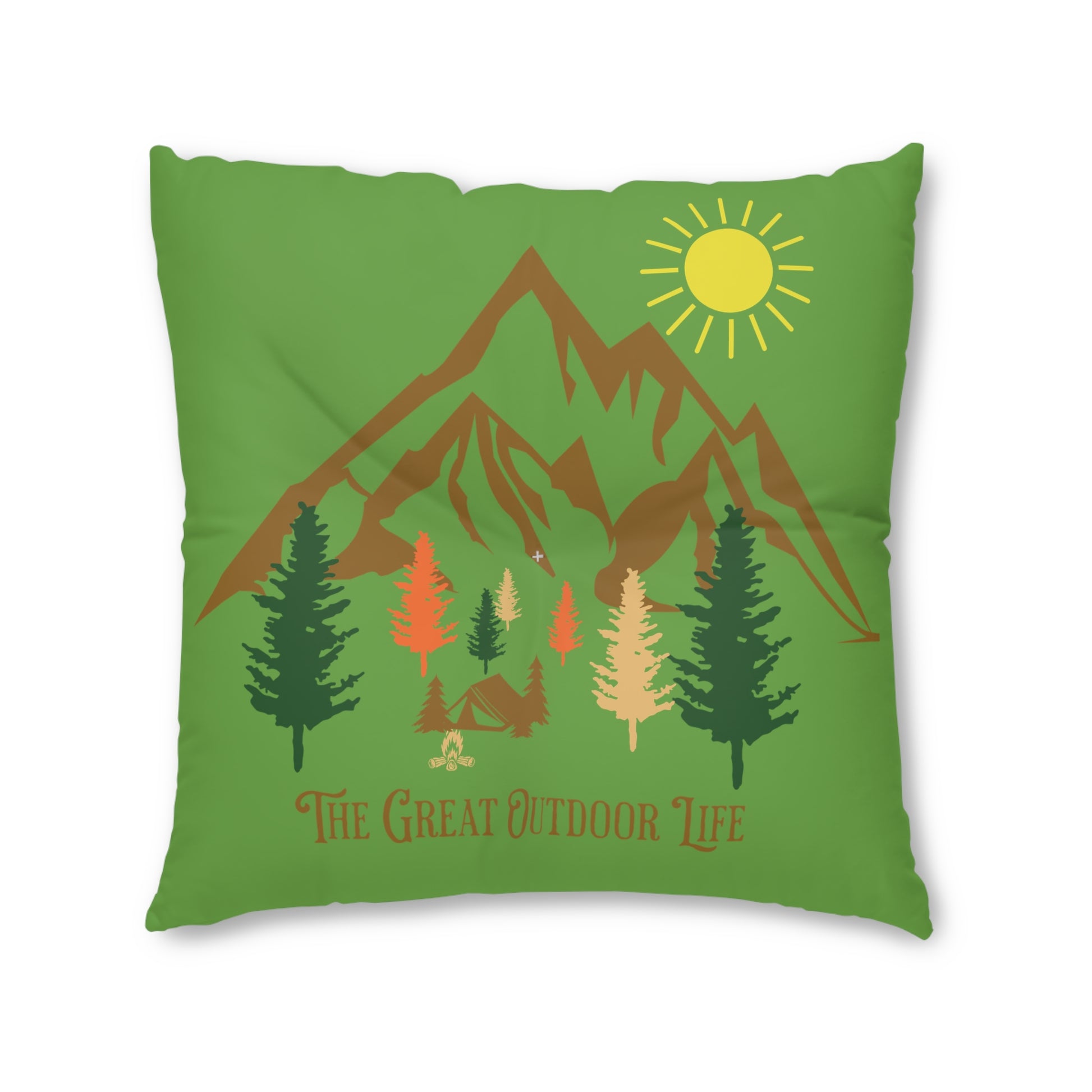 The Great Outdoor Life Tufted Floor Pillow, Square by Java Good Coffee