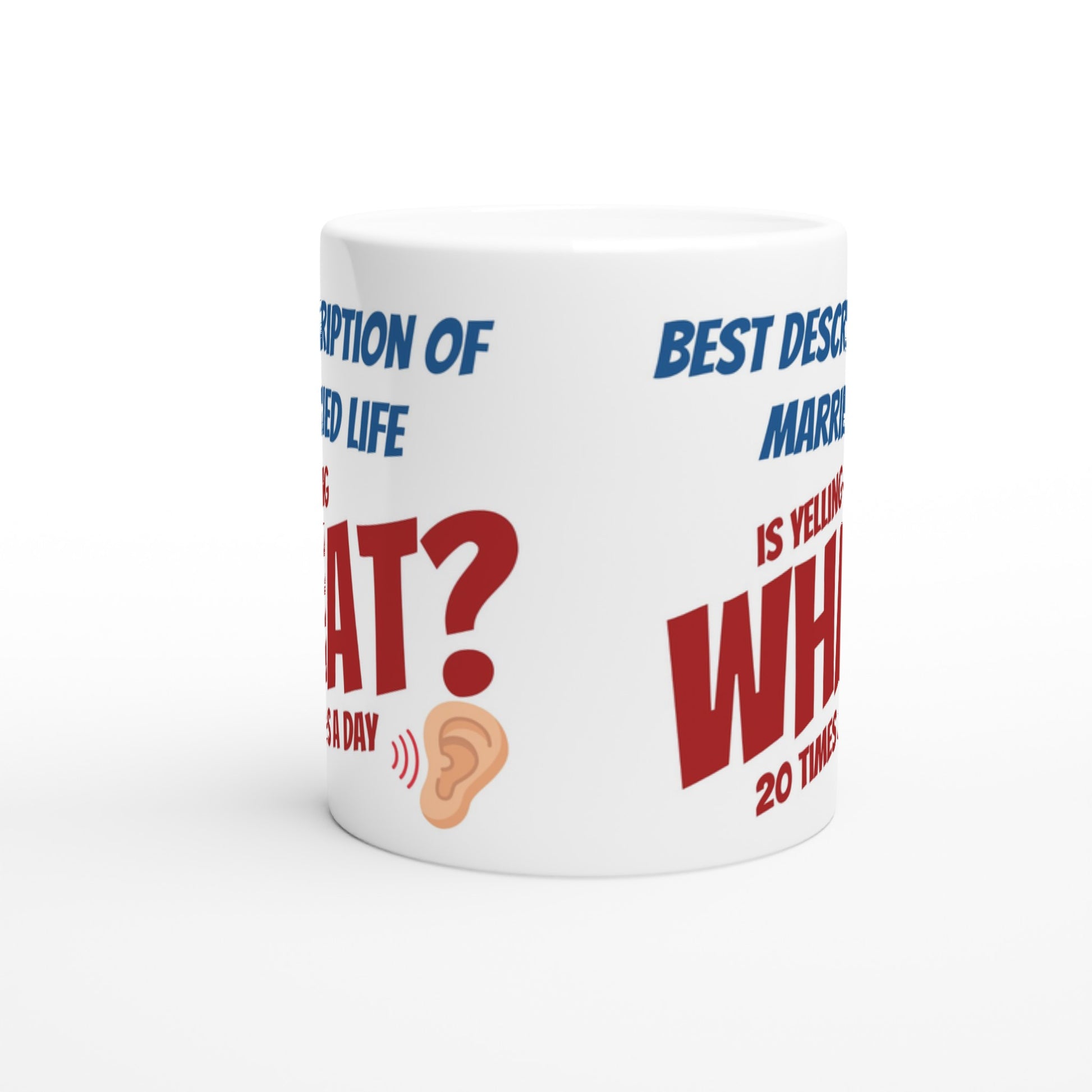 Yelling What! White 11oz Ceramic Mug  Java Good Coffee