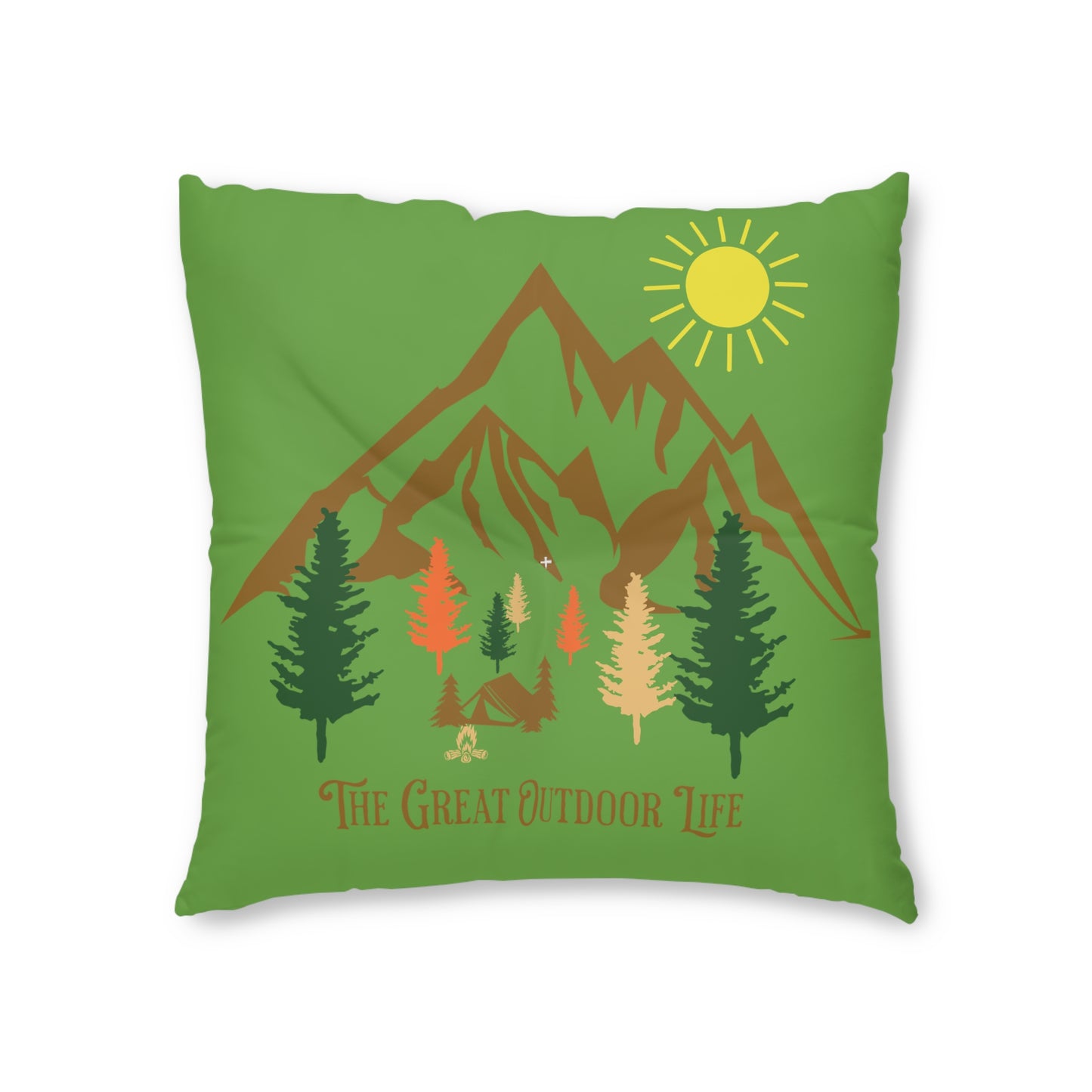 The Great Outdoor Life Tufted Floor Pillow, Square on Java Good Coffee
