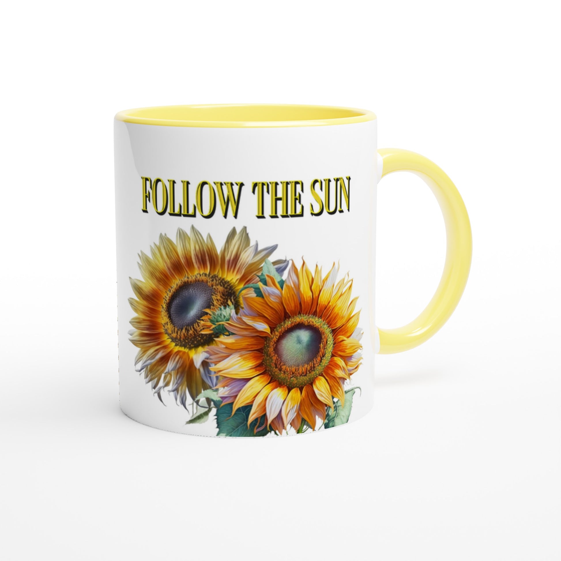 Sunflower Follow the Sun 11oz Ceramic Mug on Java Good Coffee