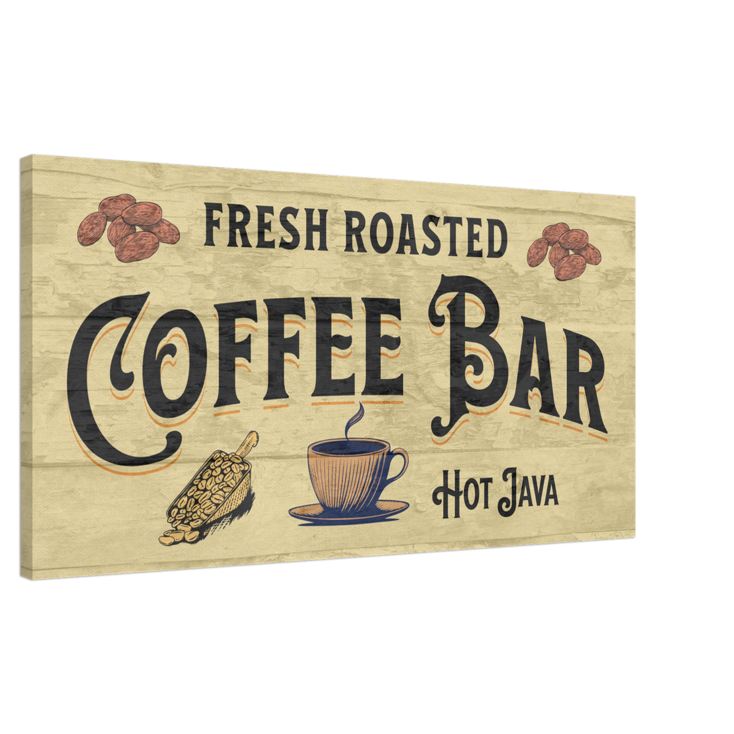 Coffee Bar Canvas Wall Print