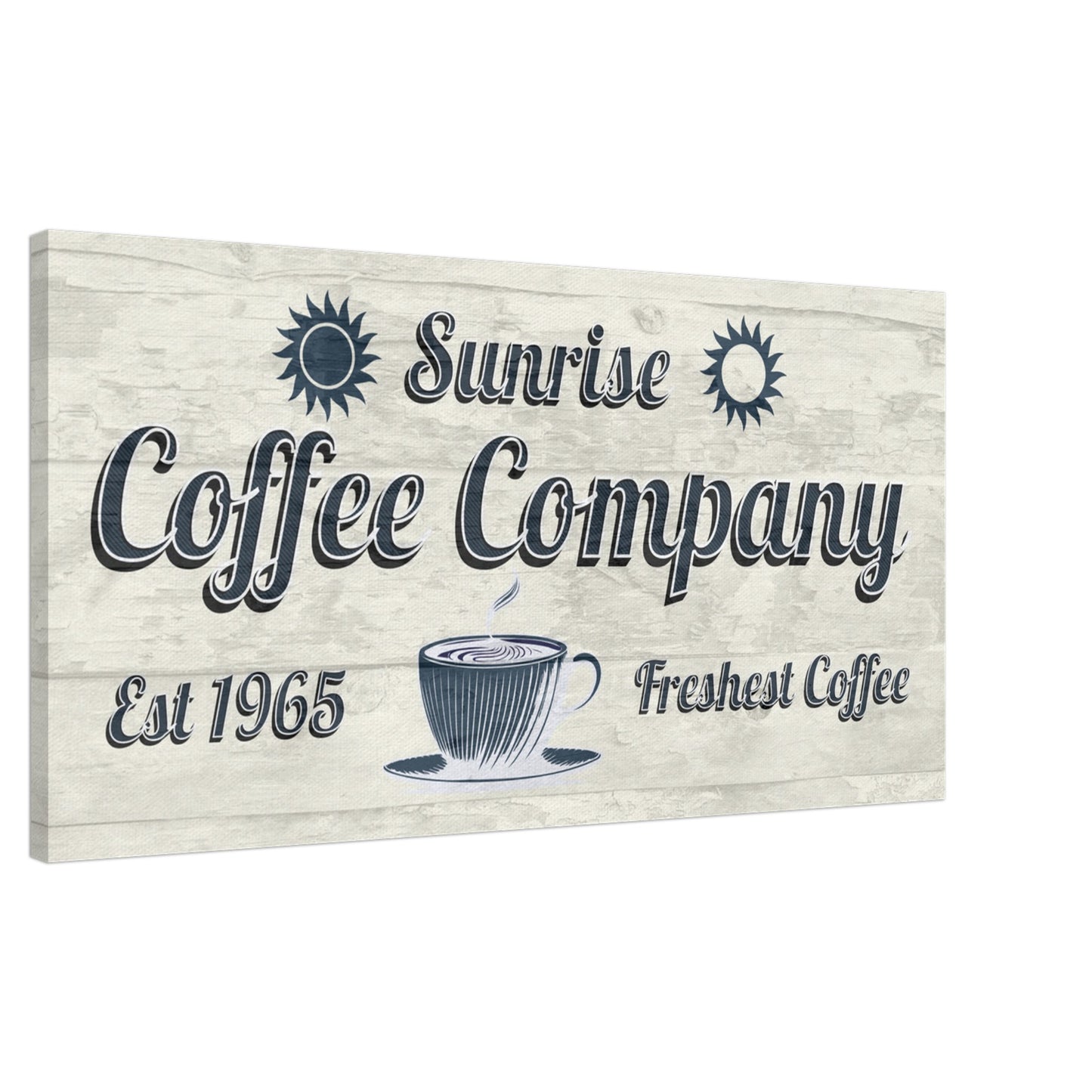 Sunrise Coffee Company Canvas Wall Print