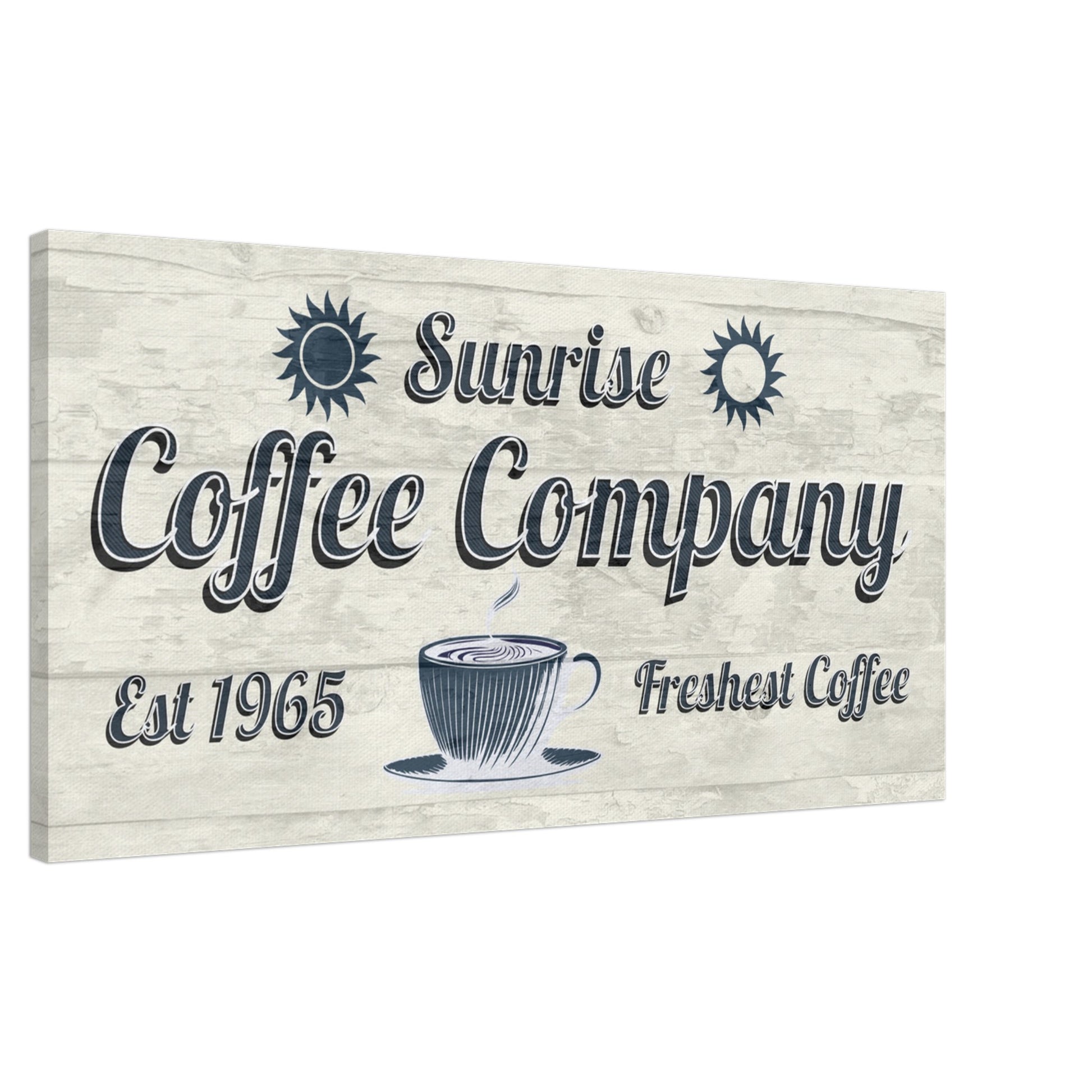 Sunrise Coffee Company Canvas Wall Print