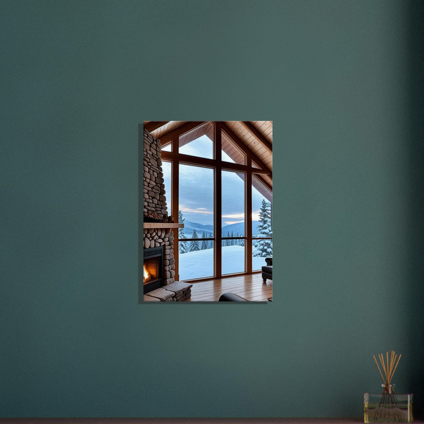 Cozy Winter View Canvas Wall Print at Java Good Coffee