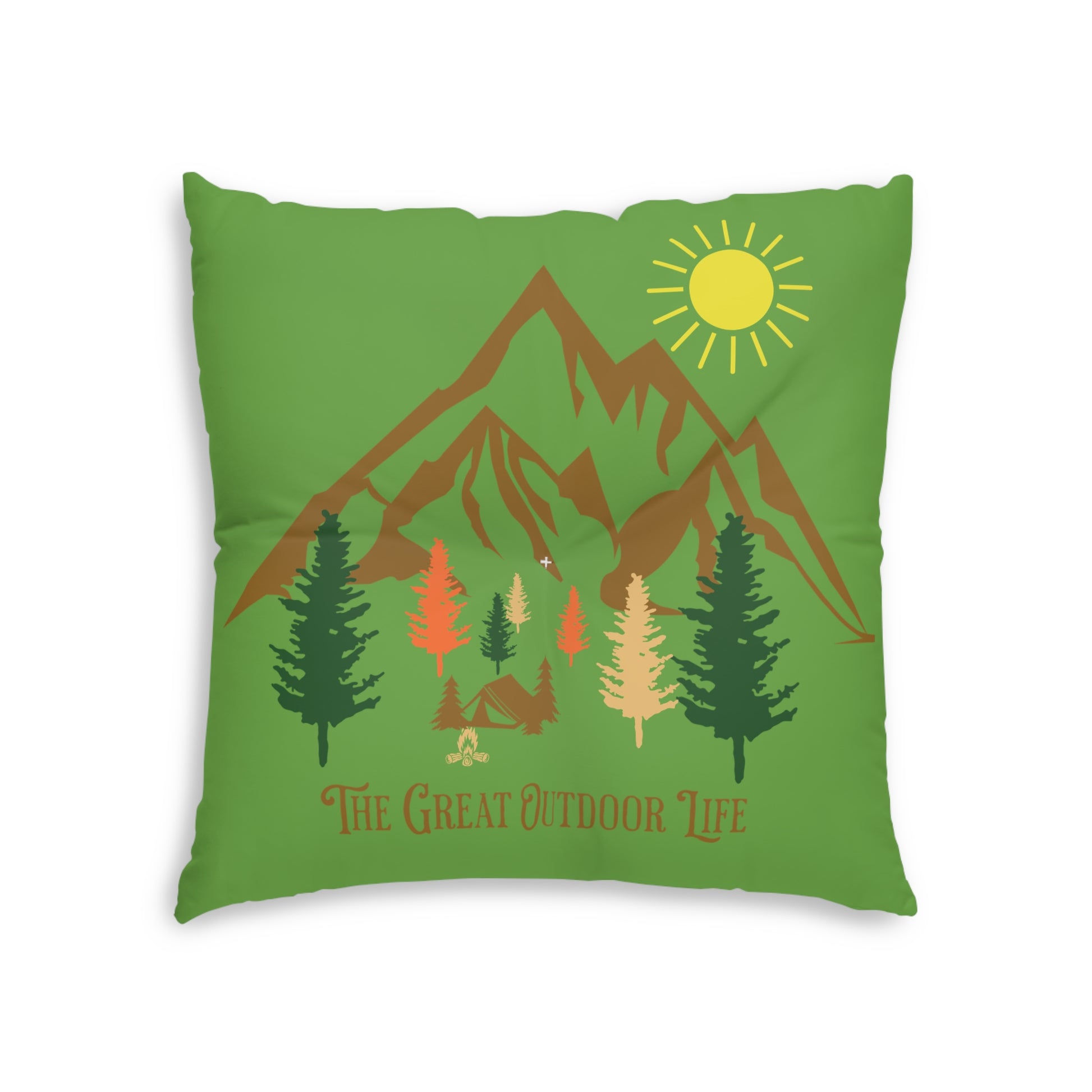 The Great Outdoor Life Tufted Floor Pillow, Square - Java Good Coffee