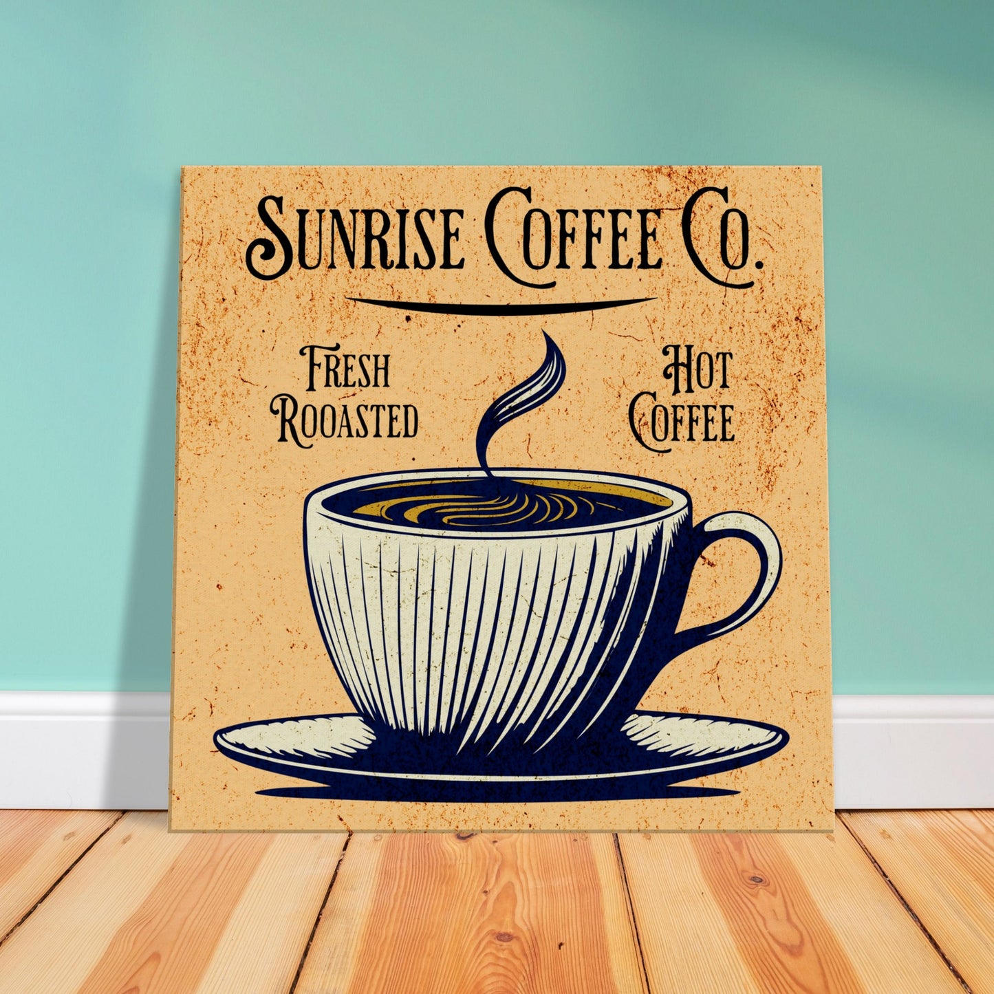 Sunrise Coffee Co. Canvas Wall Print on Java Good Coffee