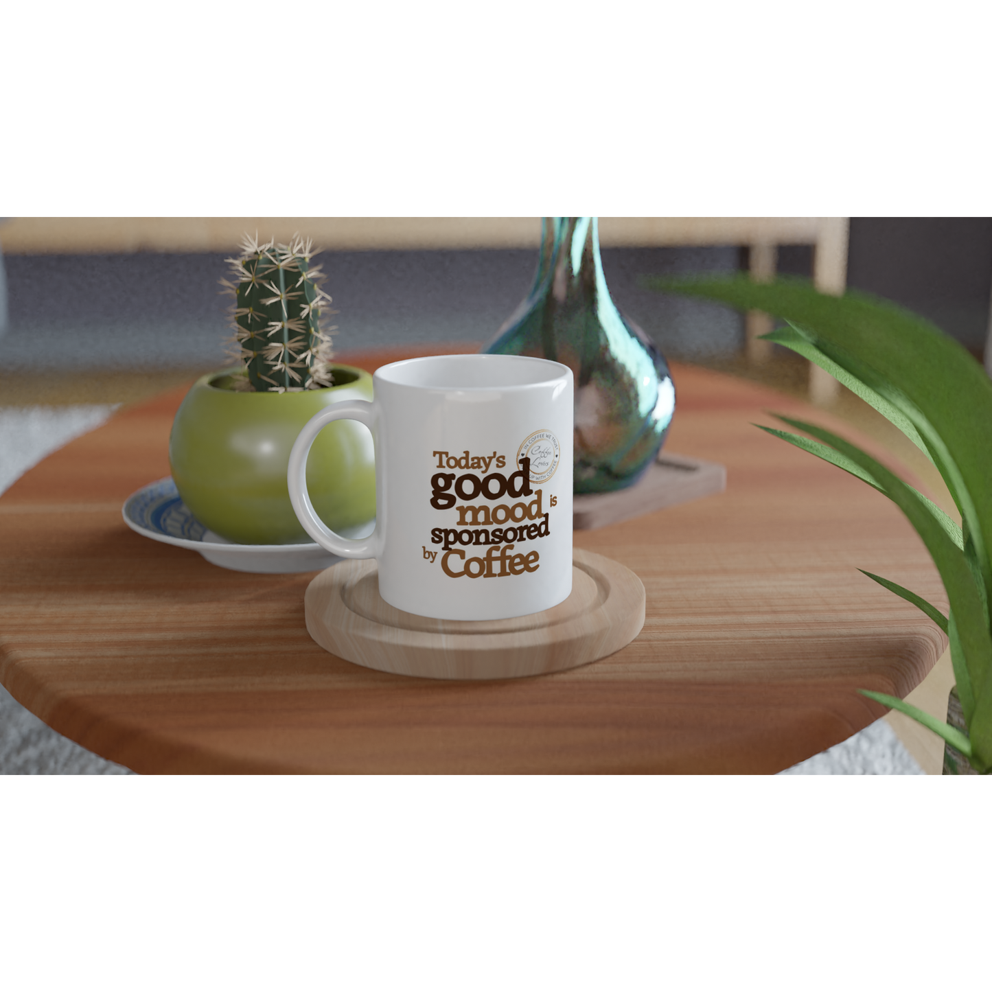 Today's Good Mood White 11oz Ceramic Mug