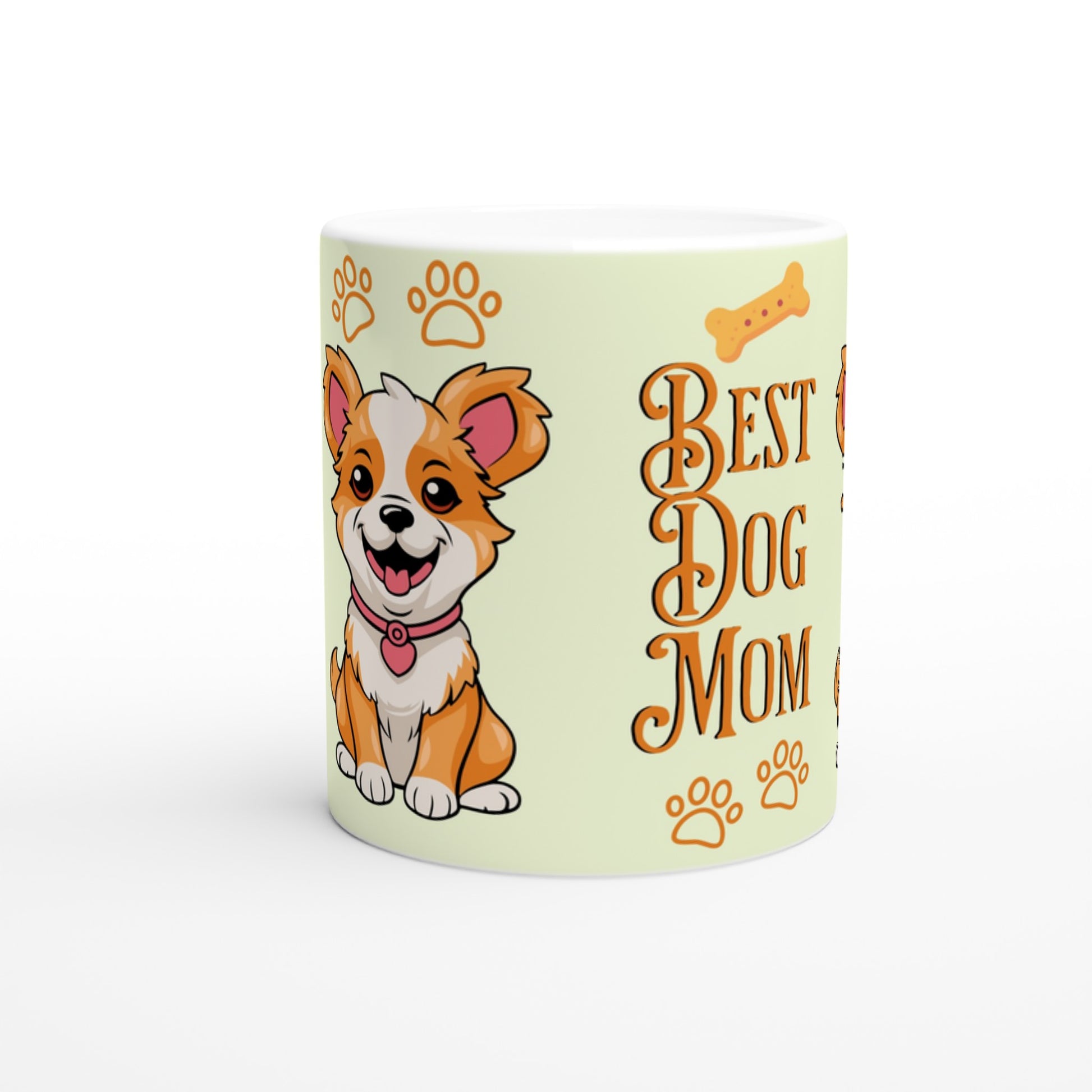 Best Dogs Mom White 11oz Ceramic Mug Java Good Coffee