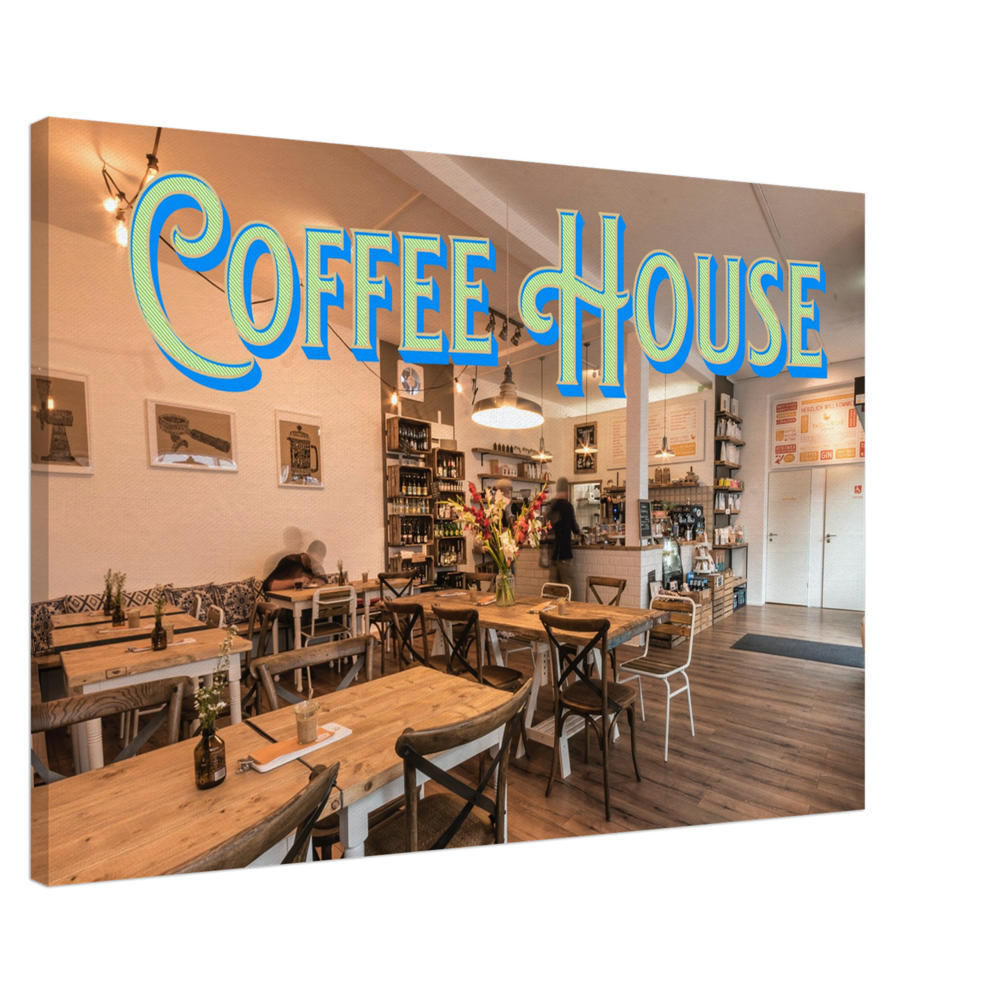 Coffee House Shop Canvas Wall Print Java Good Coffee