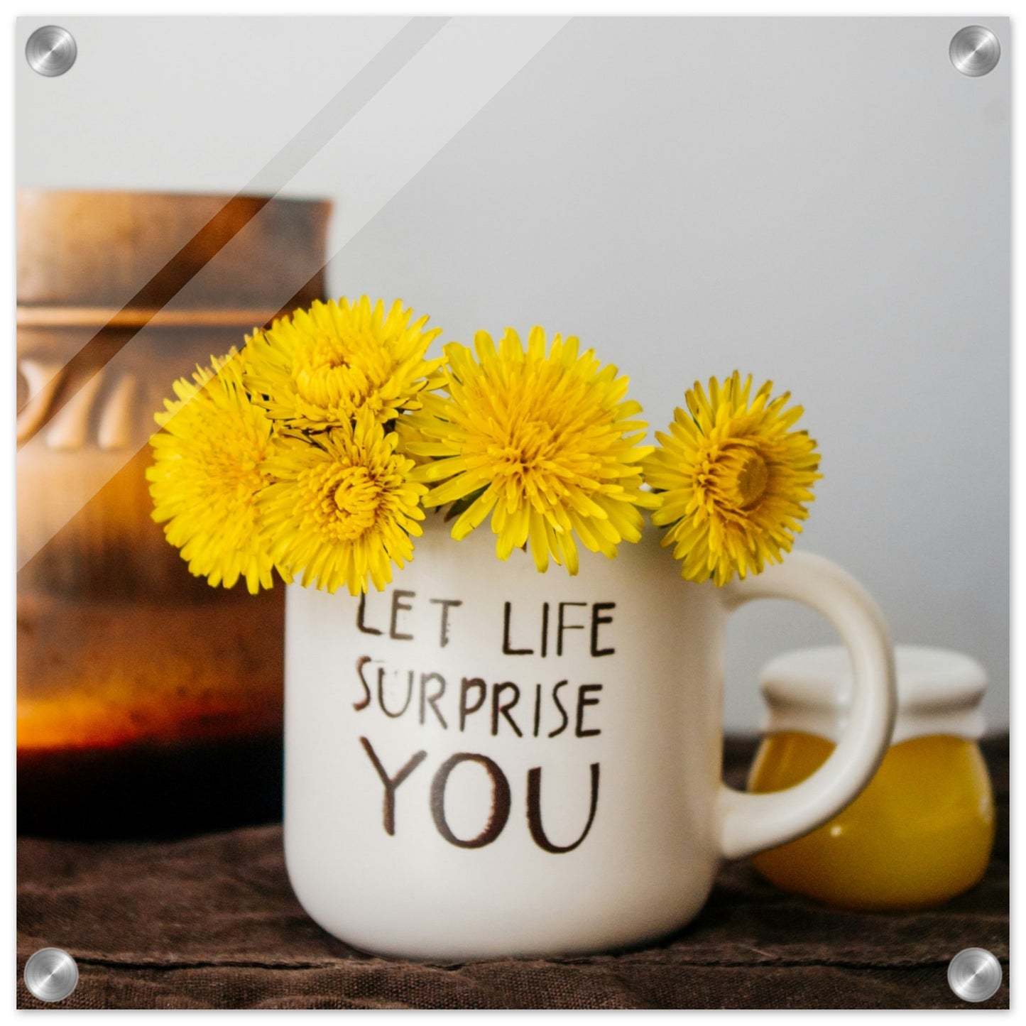 Let Life Surprise You Acrylic Wall Print at Java Good Coffee