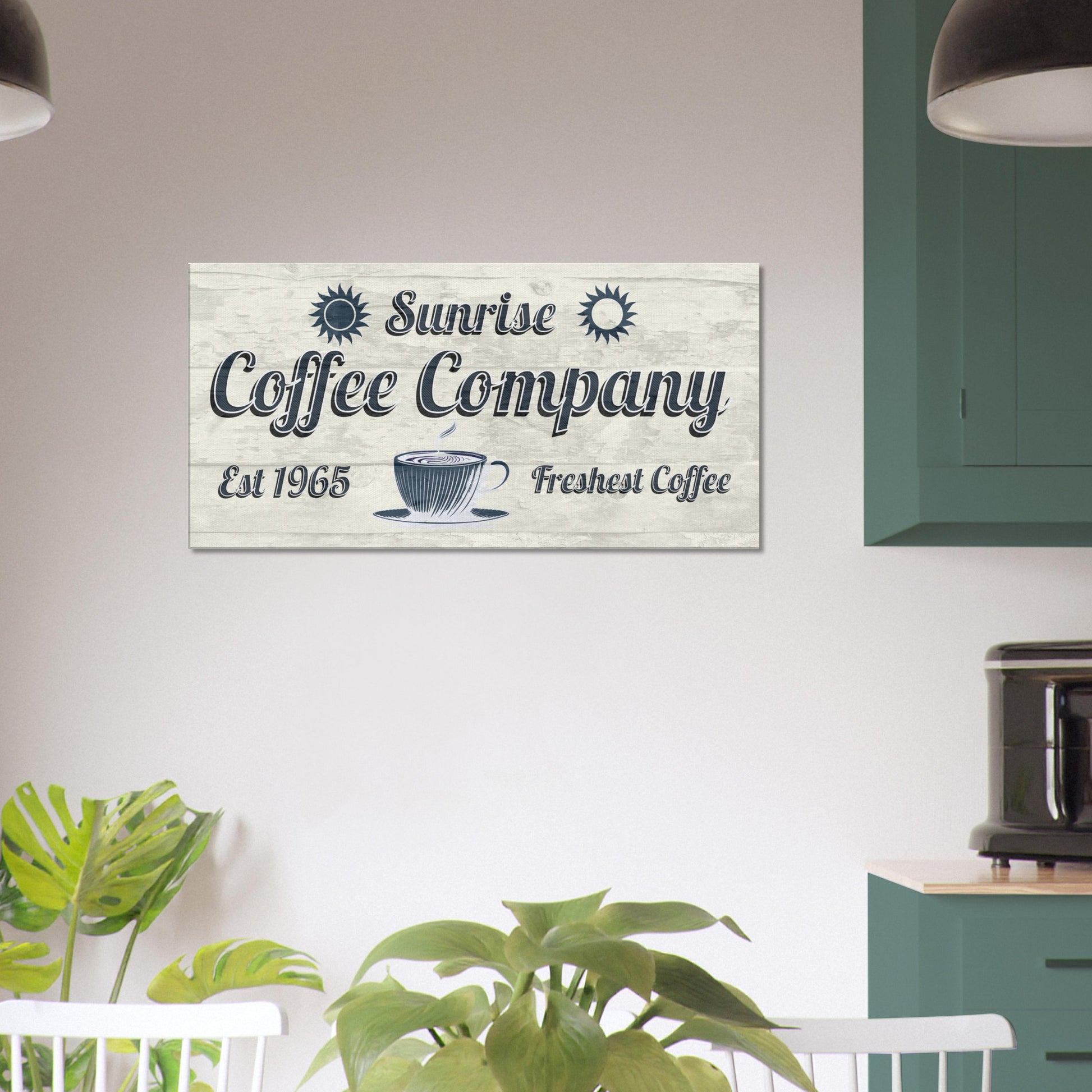 Sunrise Coffee Company Canvas Wall Print - Java Good Coffee