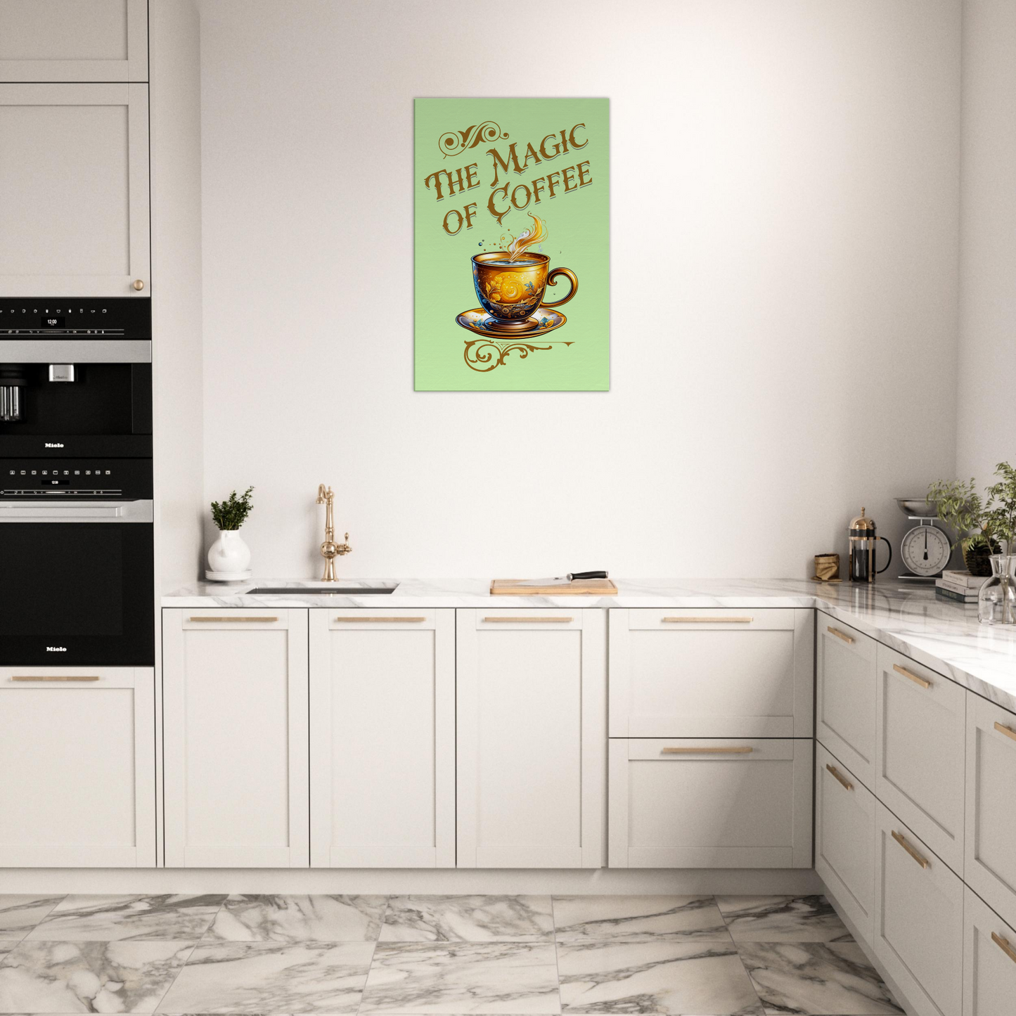 The Magic of Coffee Canvas Wall Print