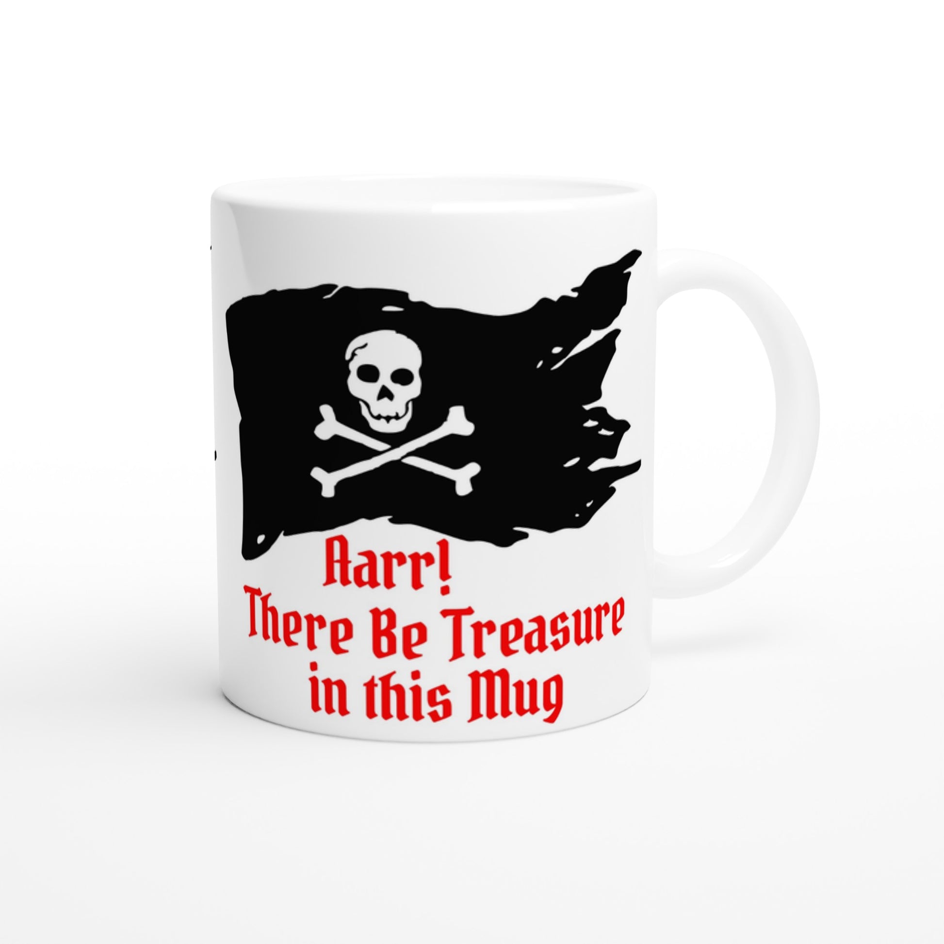 There be Treasure White 11oz Ceramic Mug at Java Good Coffee