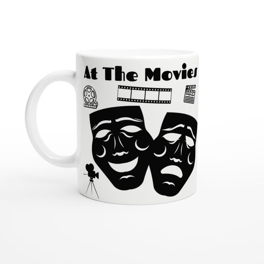 At the Movies White 11oz Ceramic Mug by Java Good Coffee