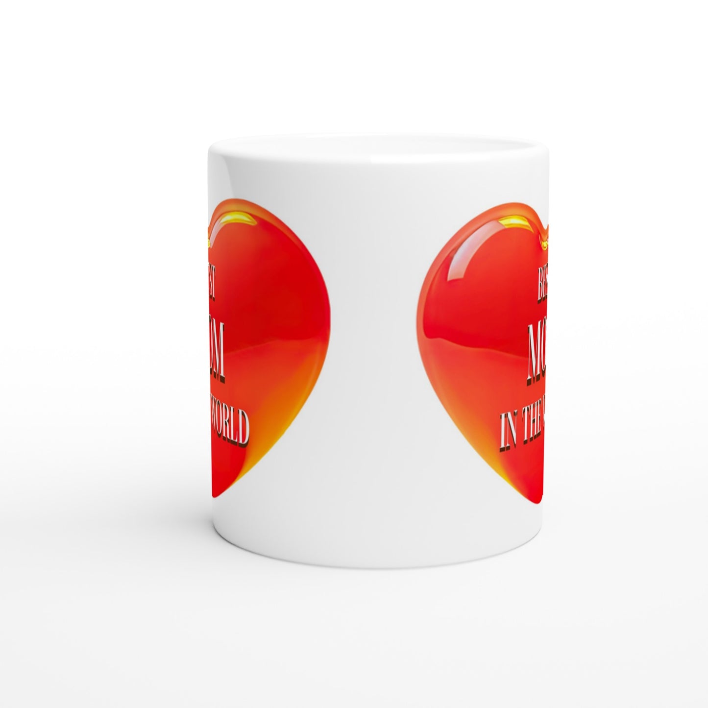 Red Heart Best Mom in the World 11oz Ceramic Mug Java Good Coffee