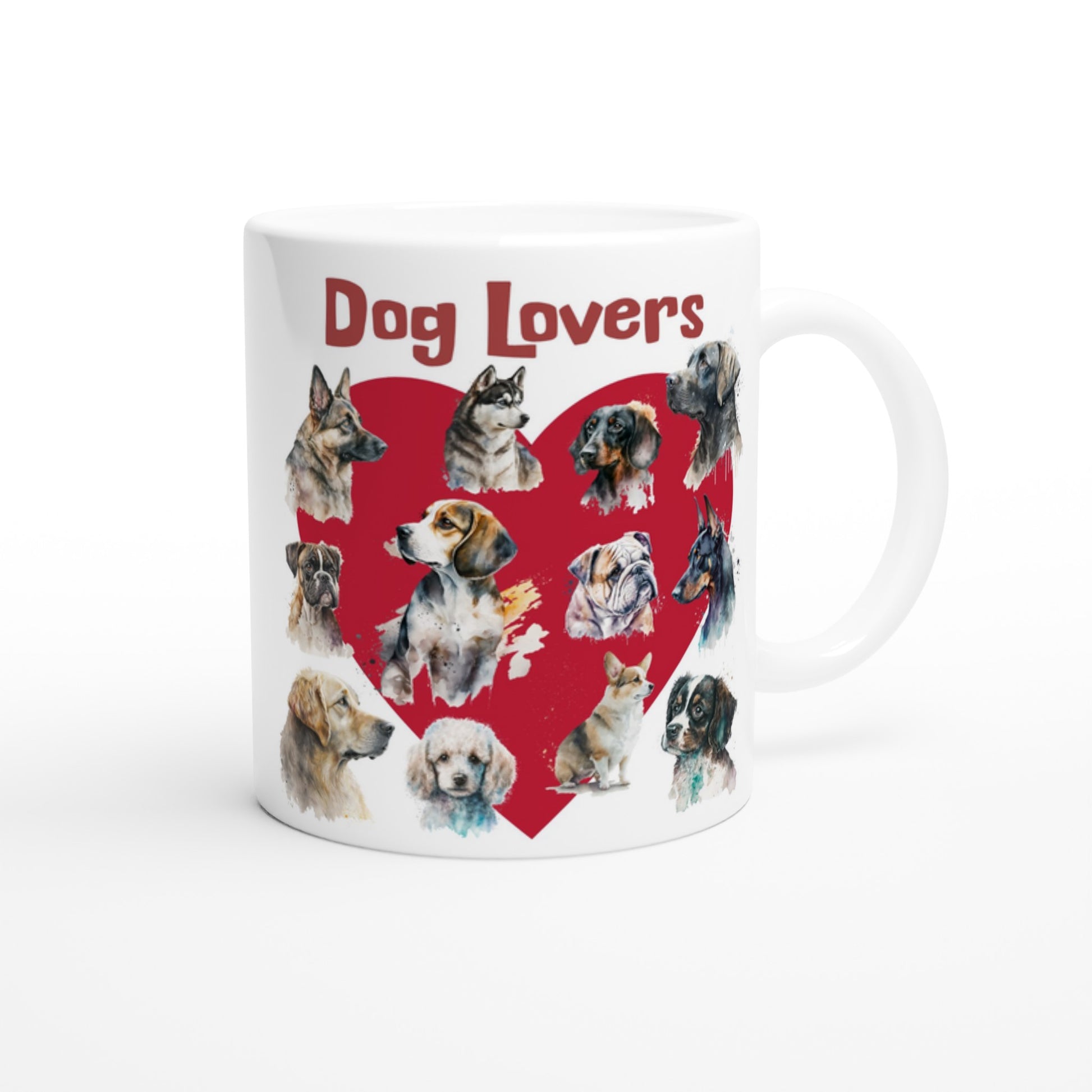 Dog Lovers White 11oz Ceramic Mug at Java Good Coffee