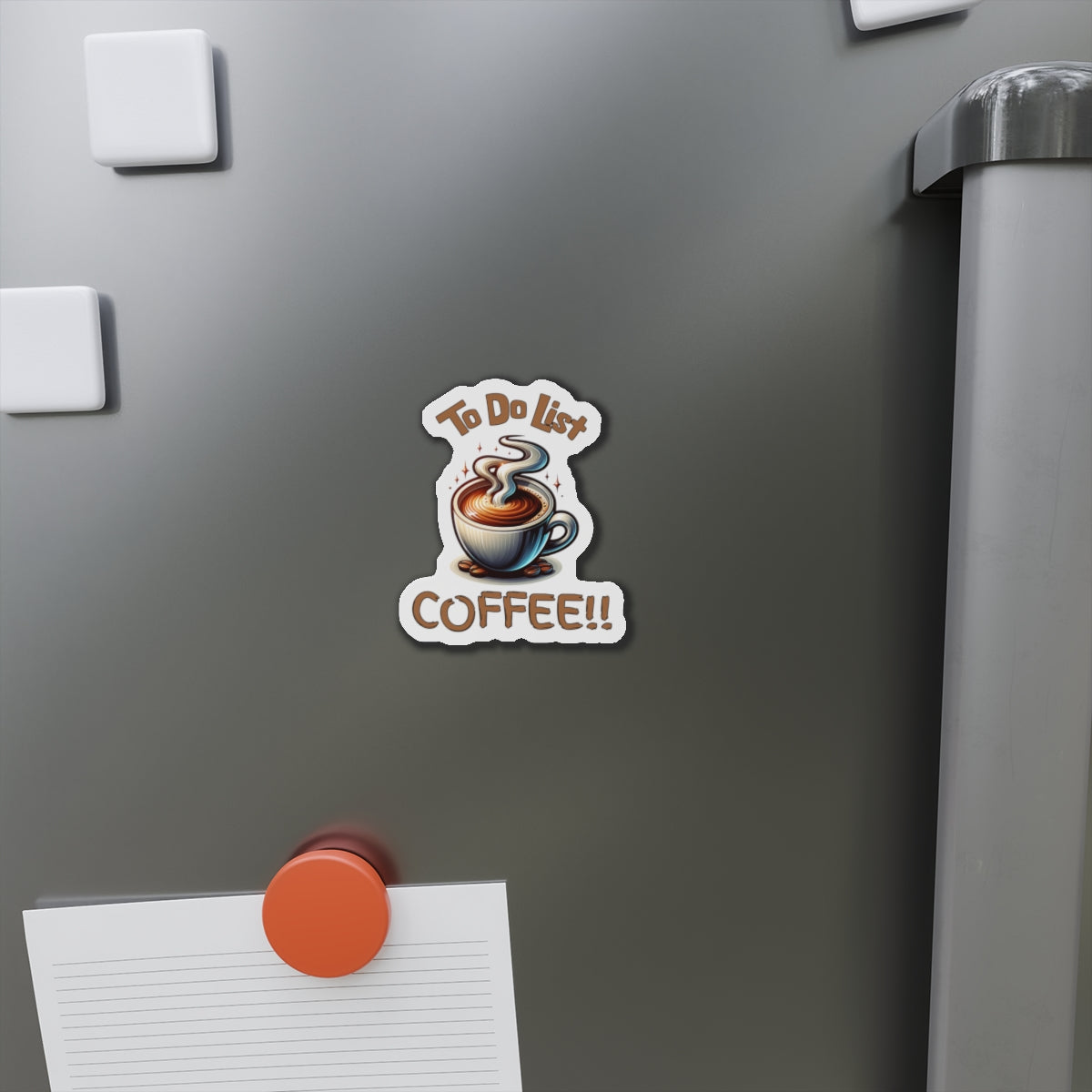 Coffee To Do List Die-Cut Magnet - Fun Kitchen Decor for Coffee Lovers