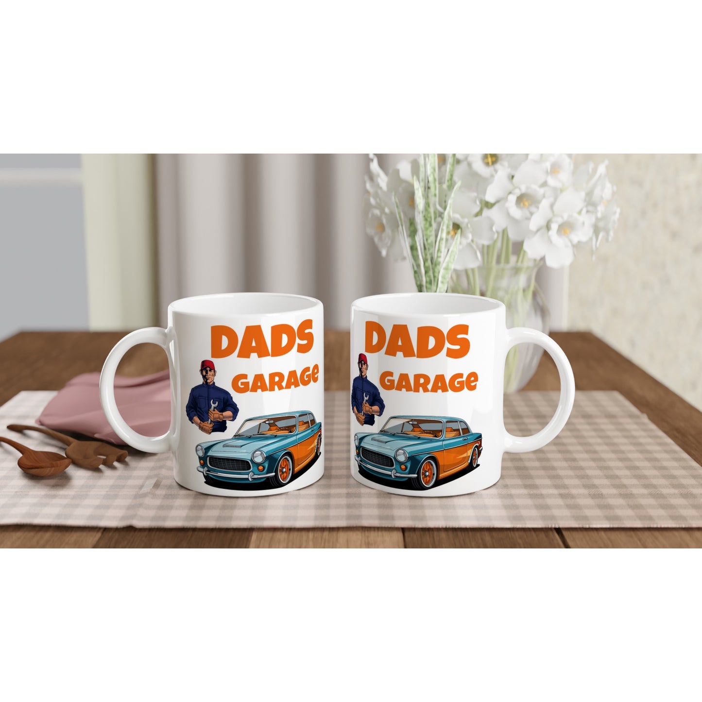 Dads Garage White 11oz Ceramic Mug on Java Good Coffee
