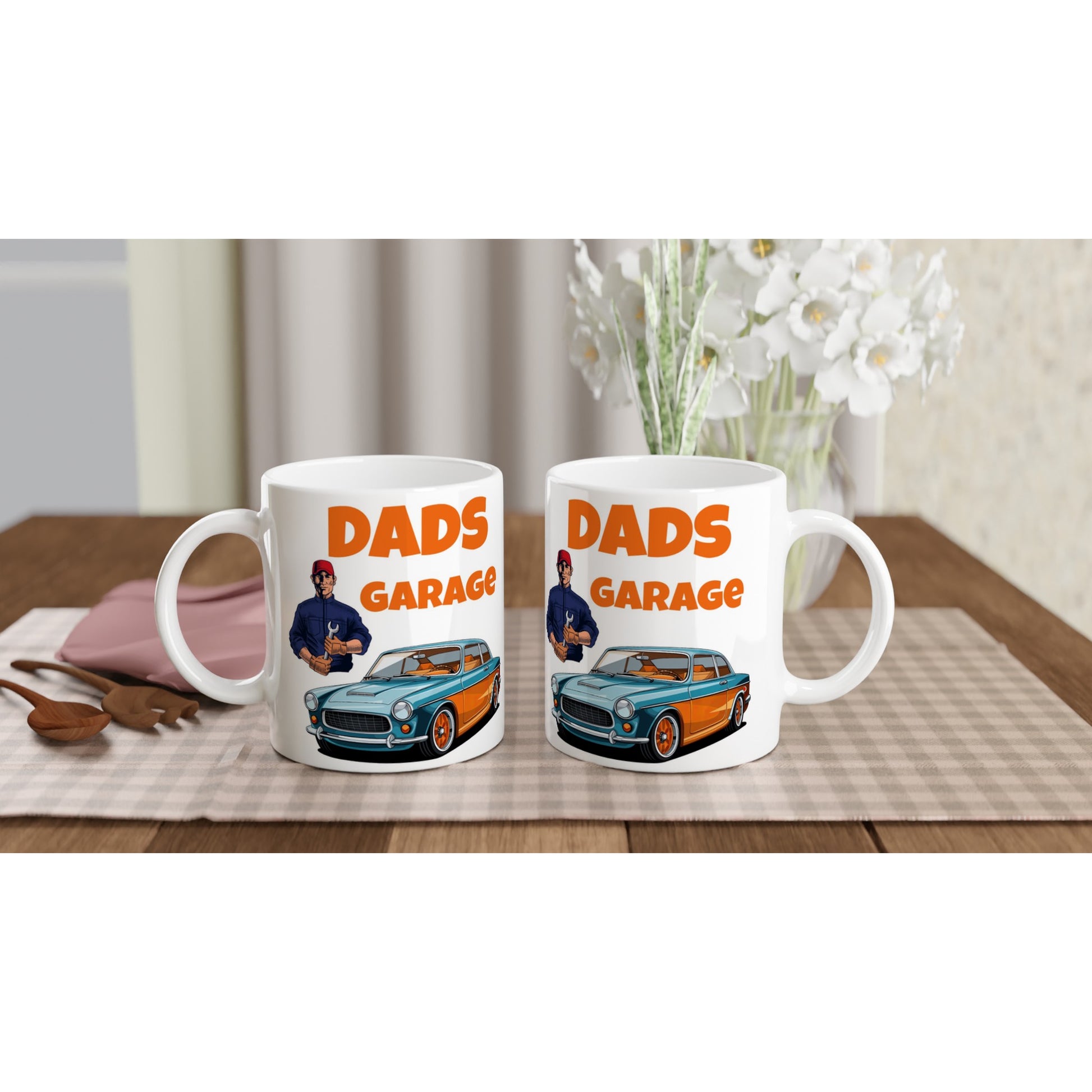 Dads Garage White 11oz Ceramic Mug on Java Good Coffee