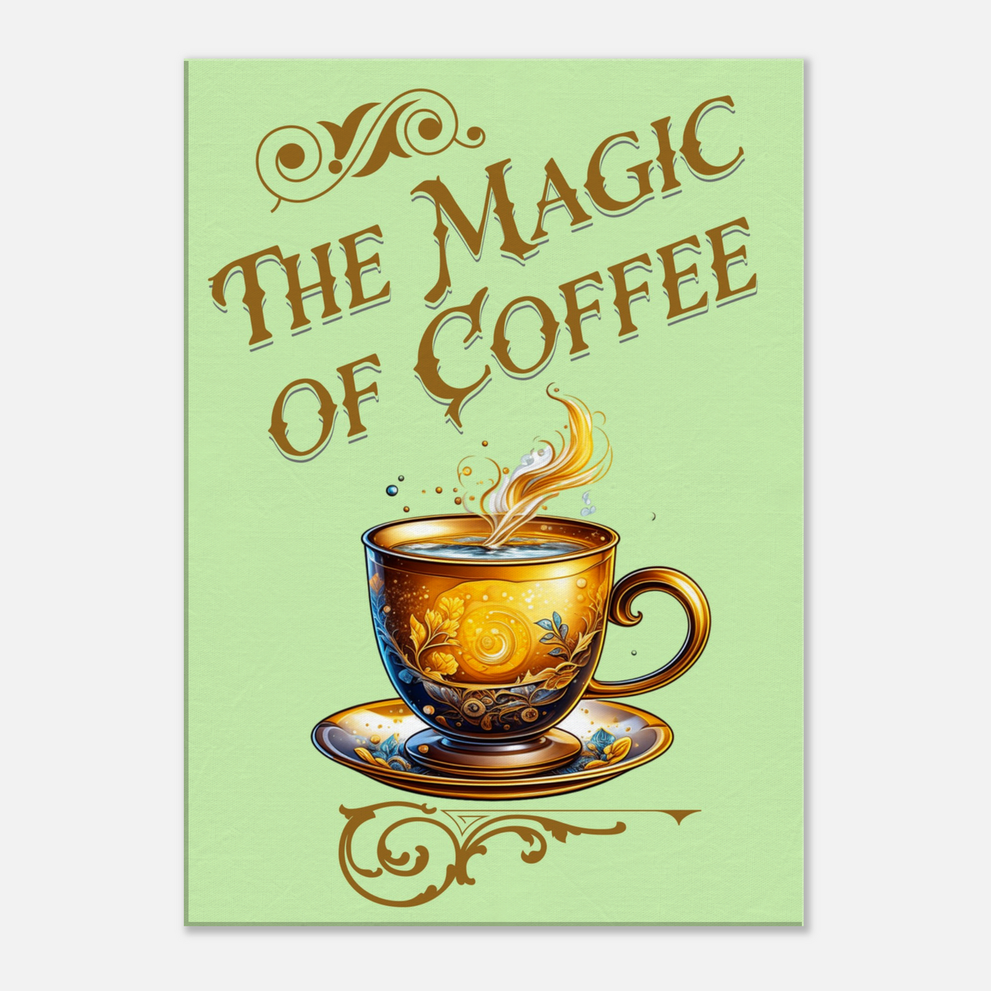 The Magic of Coffee Canvas Wall Print