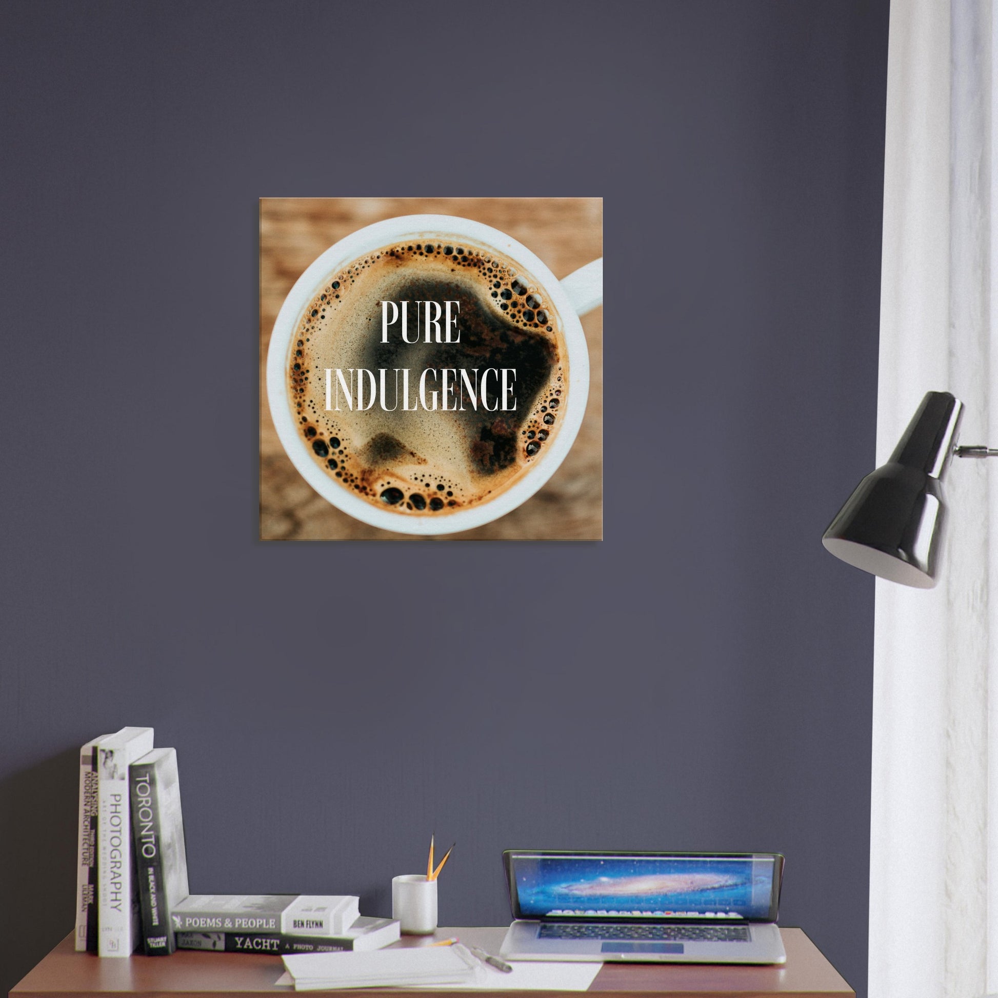 Pure Indulgence Coffee Cup Canvas Wall Print on Java Good Coffee