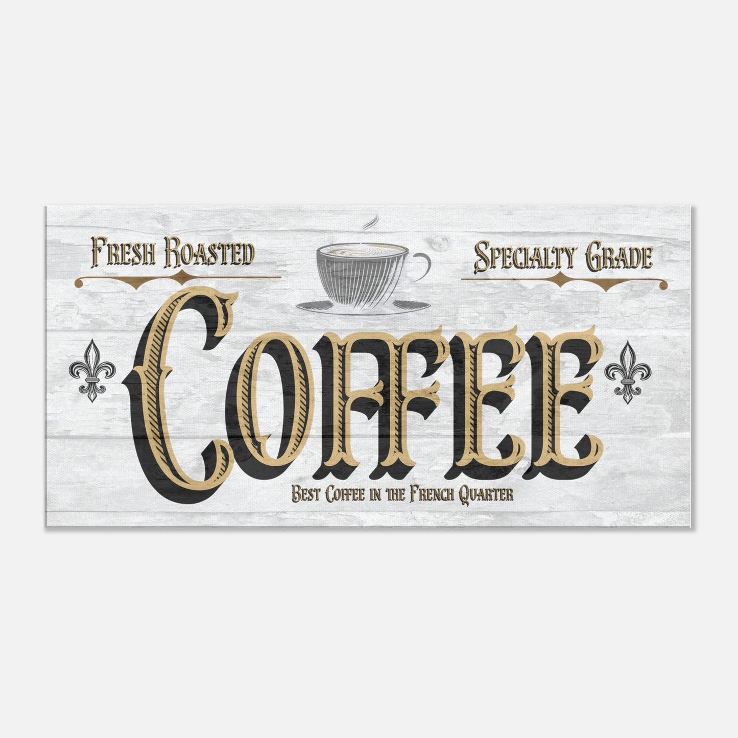 French Quarter Coffee Canvas Wall Print at Java Good Coffee
