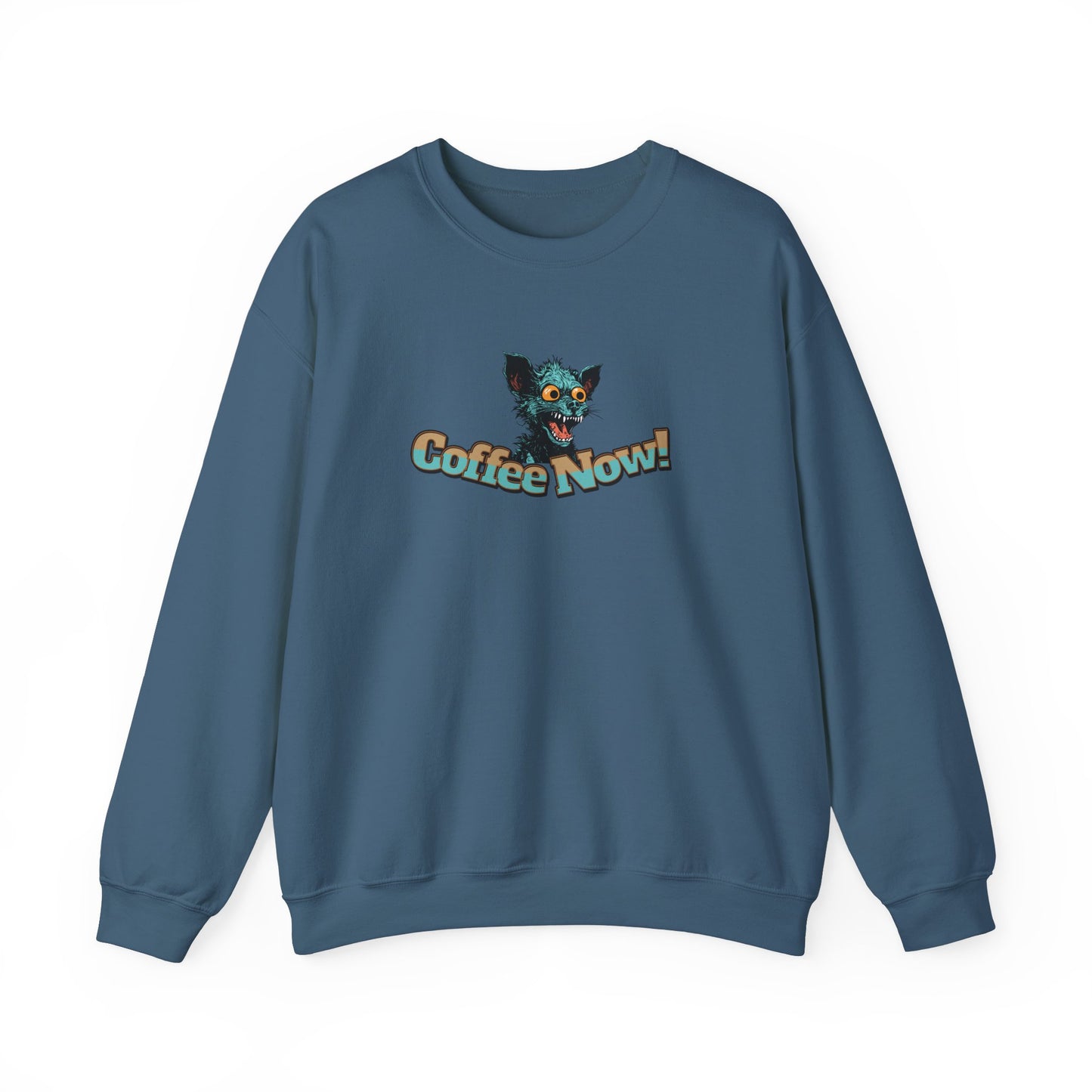 Coffee Now! Unisex Heavy Blend™ Crewneck Sweatshirt on Java Good Coffee