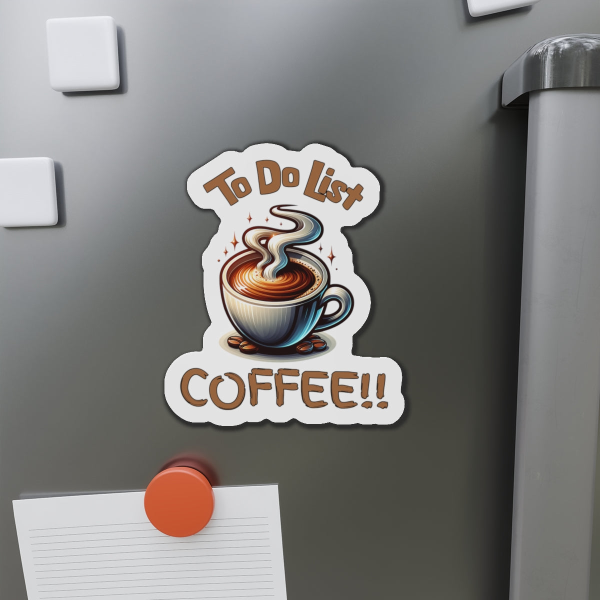 Coffee To Do List Die-Cut Magnet - Fun Kitchen Decor for Coffee Lovers at Java Good Coffee