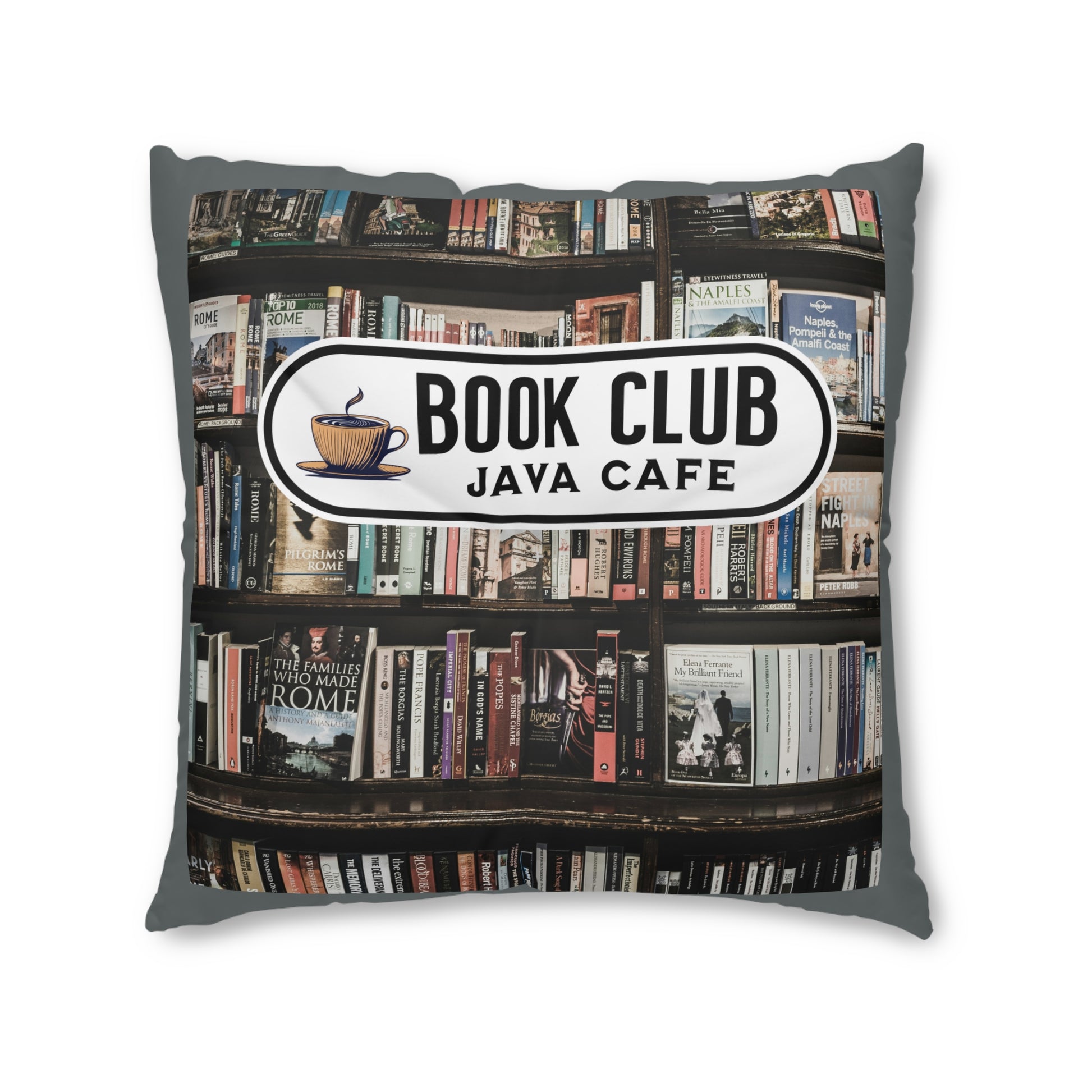 Book Club Tufted Floor Pillow, Square by Java Good Coffee