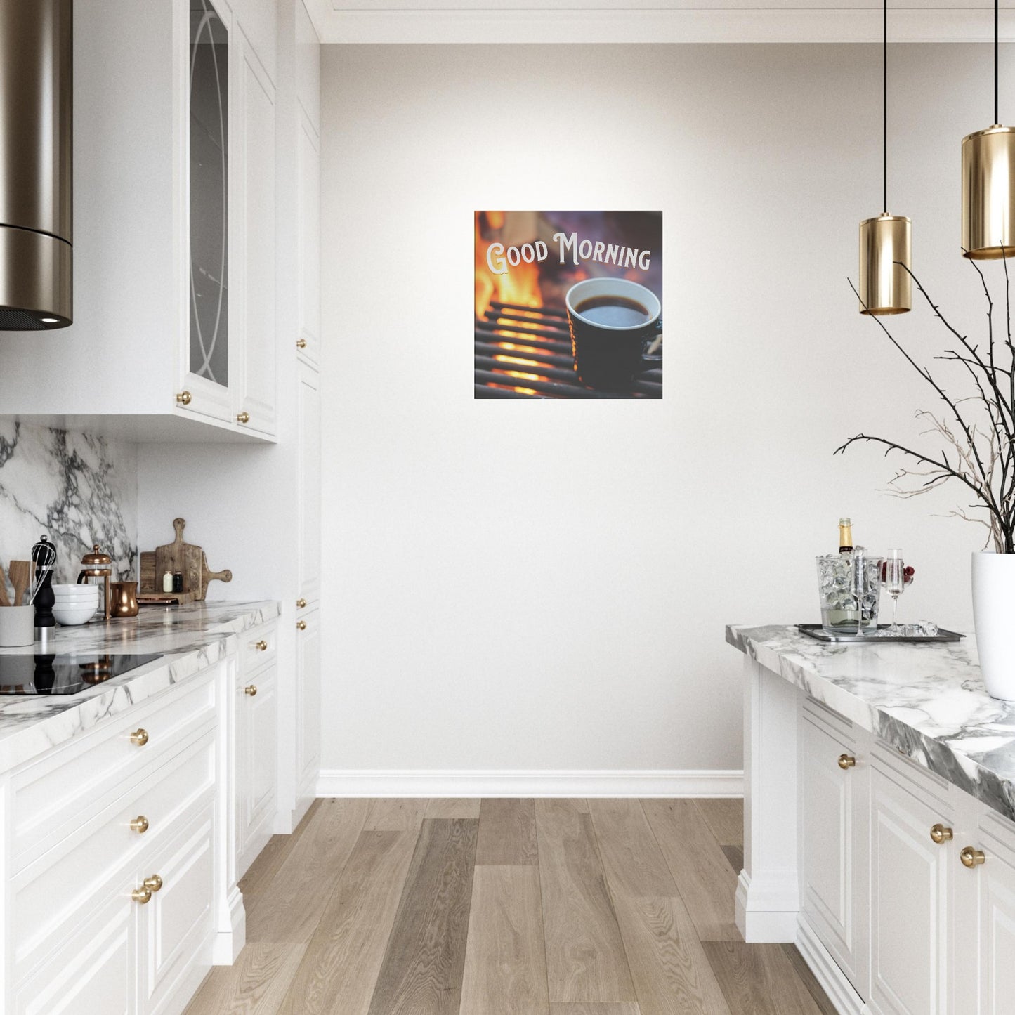 Good Morning Canvas Wall Print by Java Good Coffee
