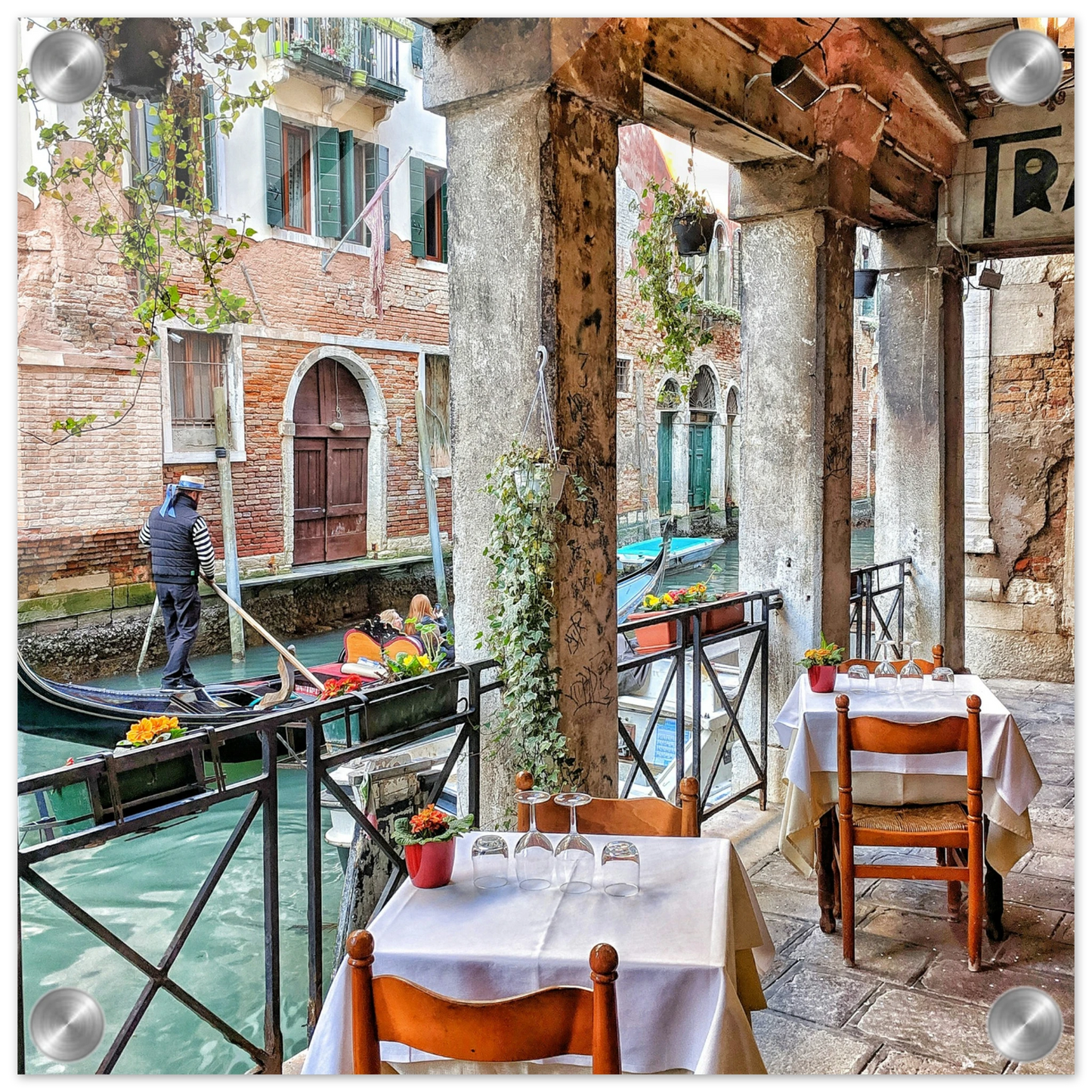 Venice Cafe Acrylic Wall Print by Java Good Coffee