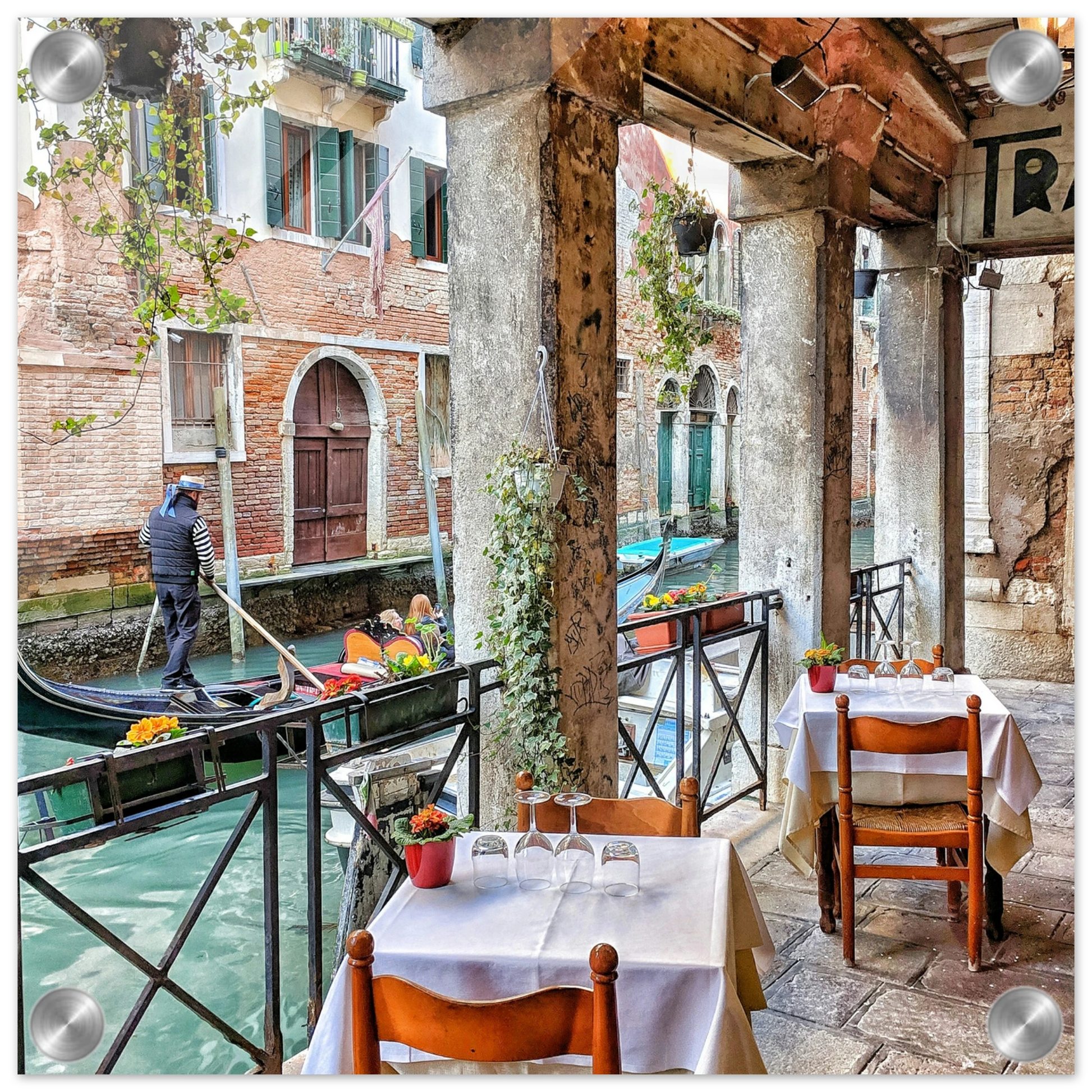 Venice Cafe Acrylic Wall Print by Java Good Coffee