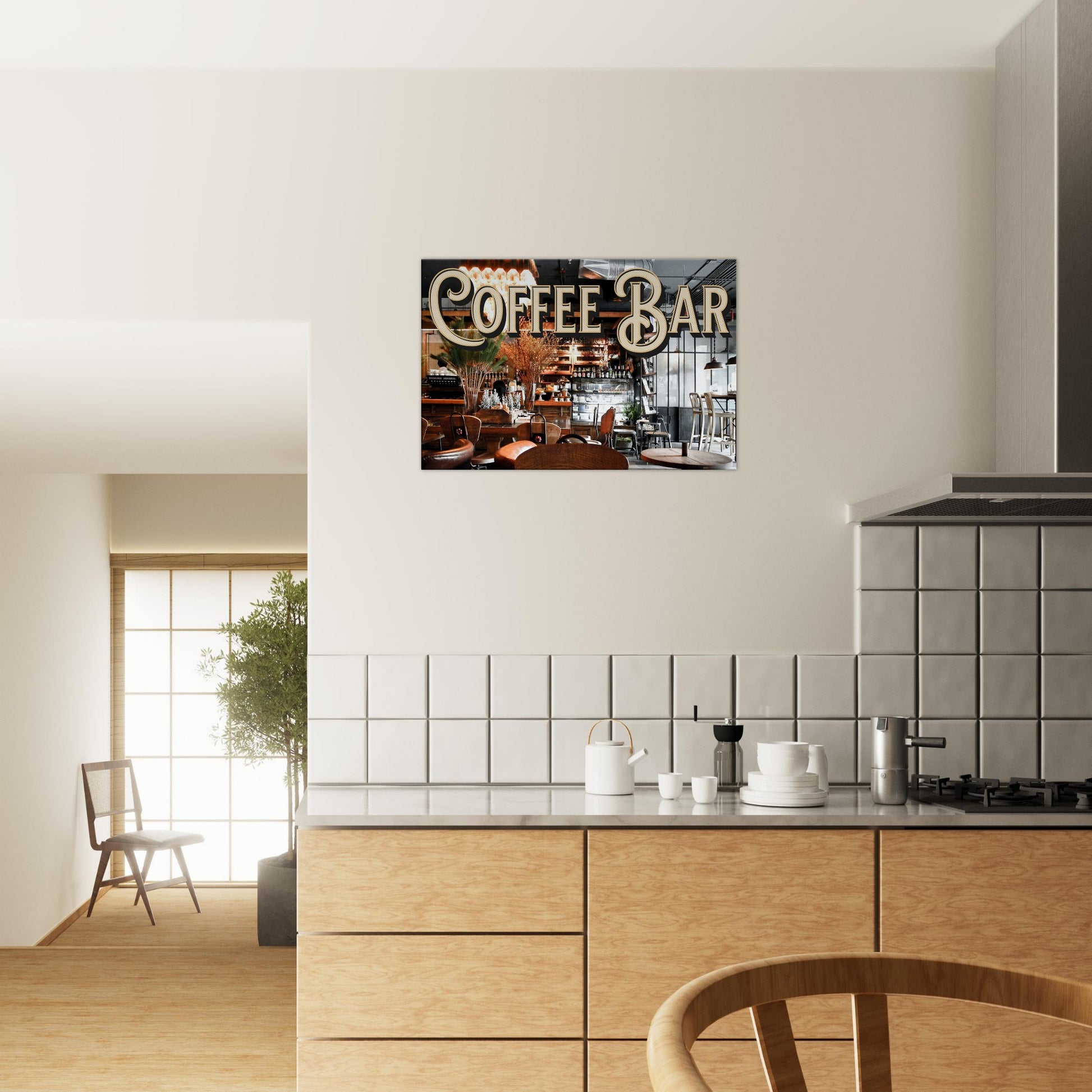Downtown Coffee Bar Canvas Wall Print
