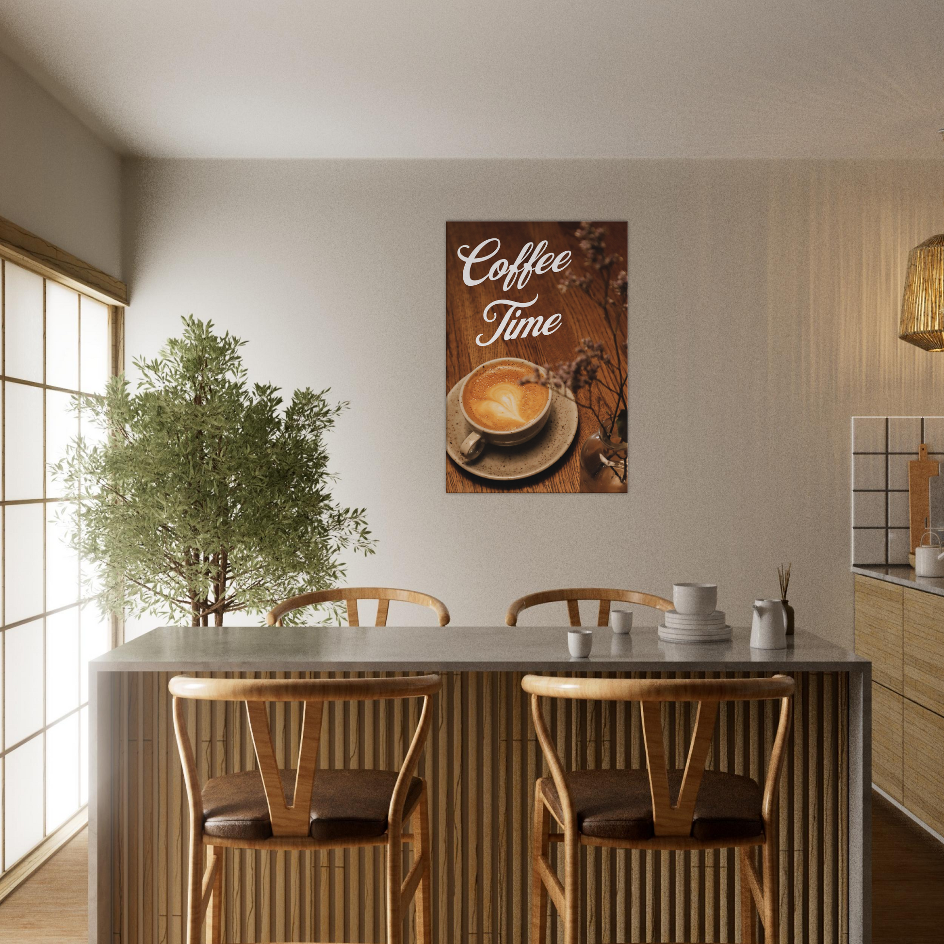 It's Coffee Time Canvas Wall Print On  Java Good Coffee