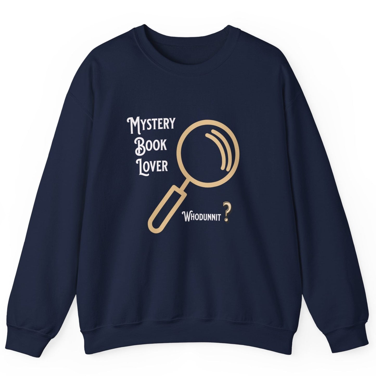 Mystery Book Lover Unisex Heavy Blend™ Crewneck Sweatshirt at Java Good Coffee