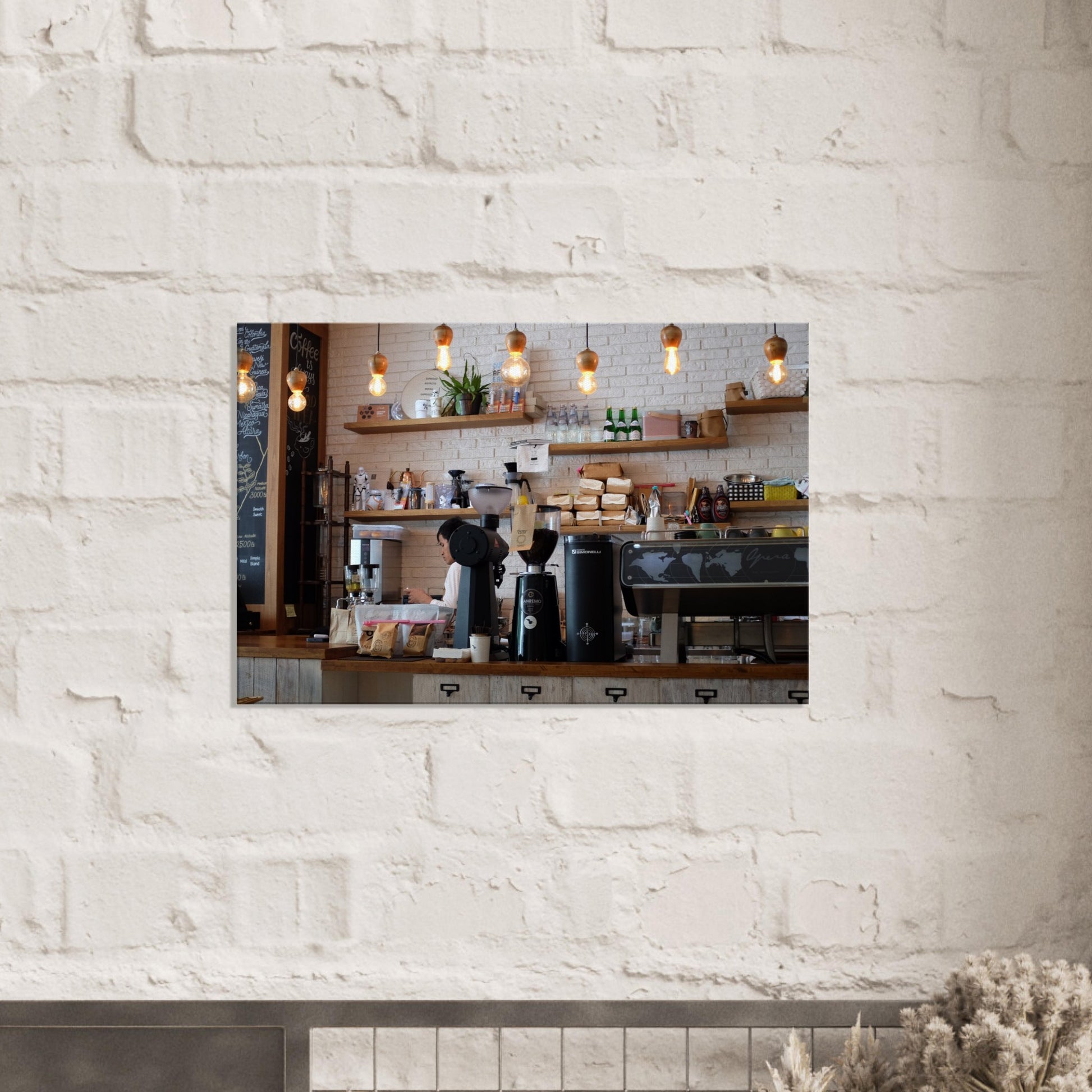 Java Cafe Counter Canvas Print Java Good Coffee